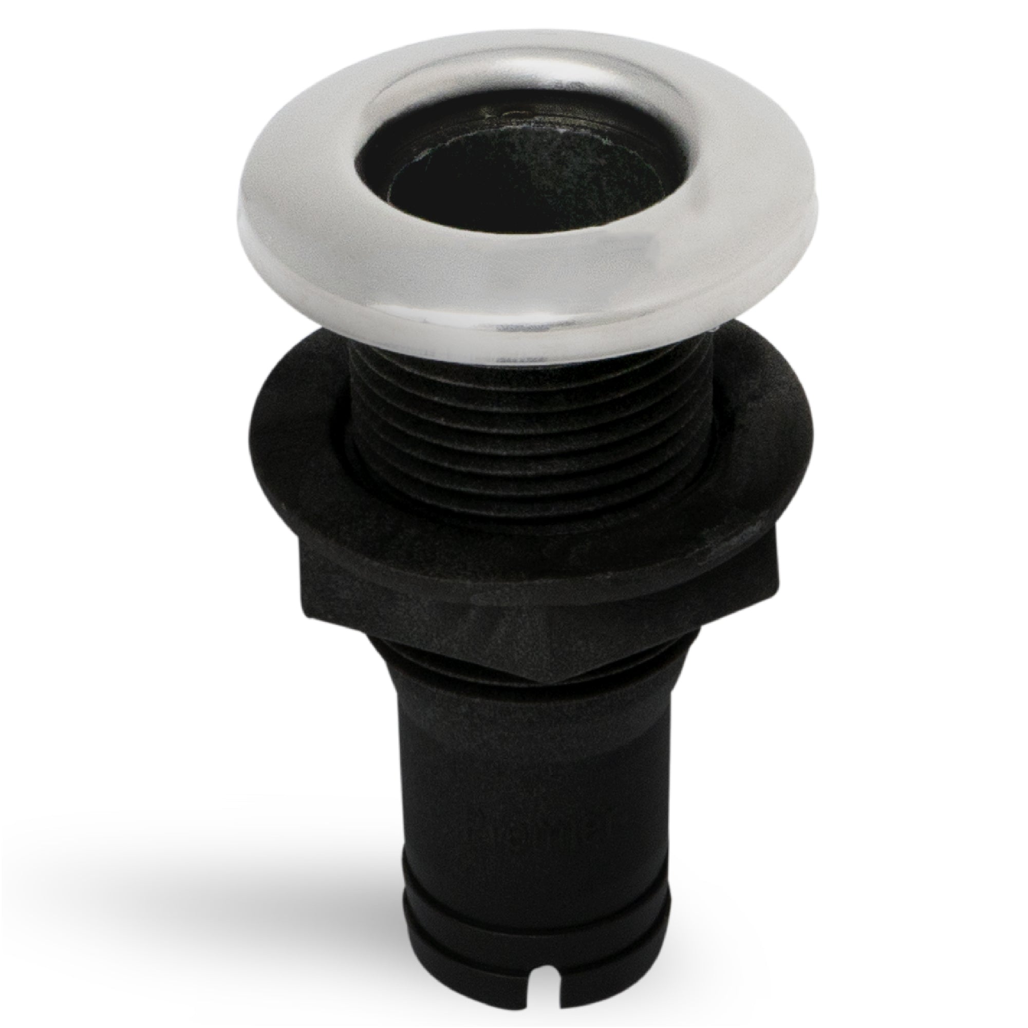 Thru-Hull Fitting Connection for Hose, 1-1/2" Black - FO2997