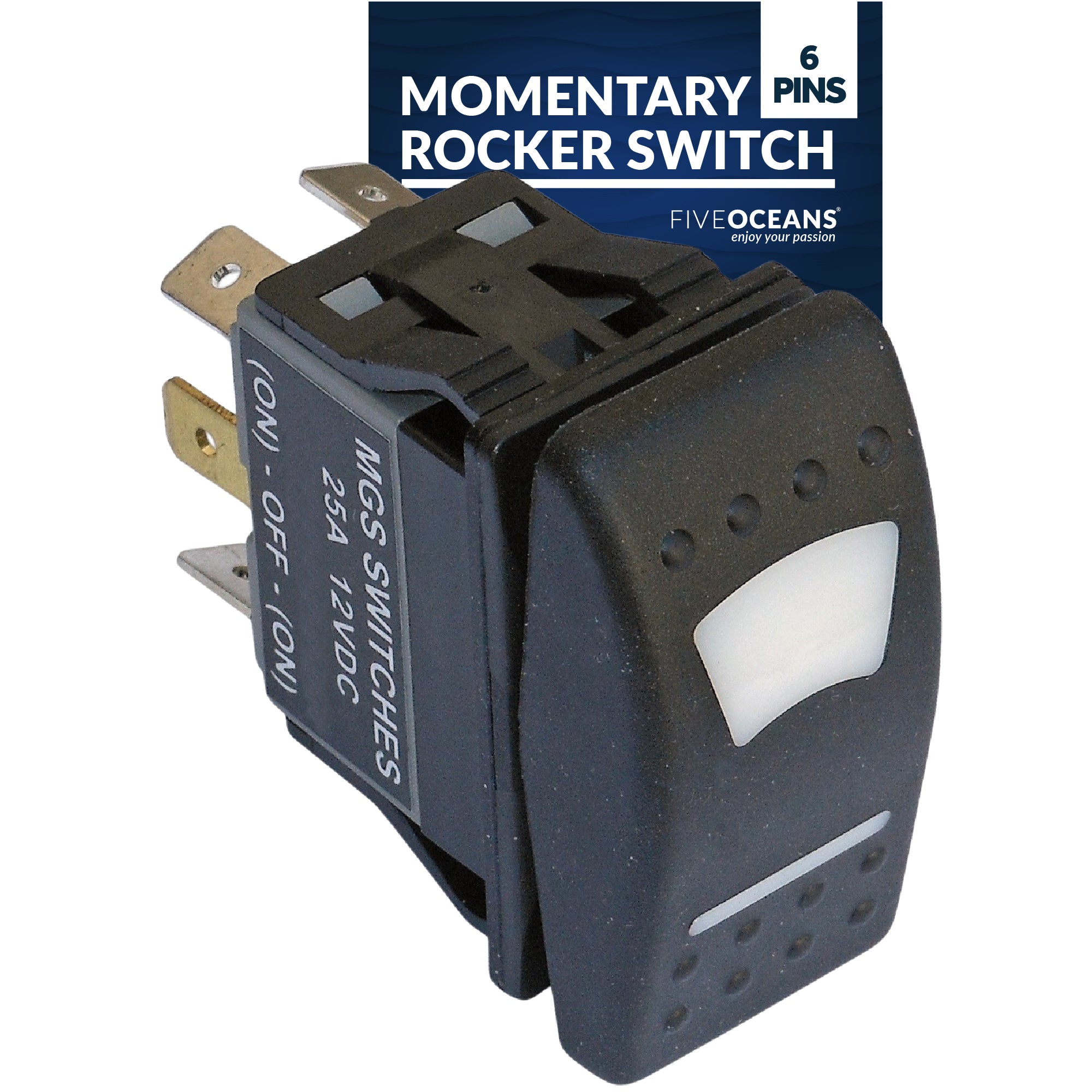 Momentary Rocker Switch, 6 Pins - FO3015