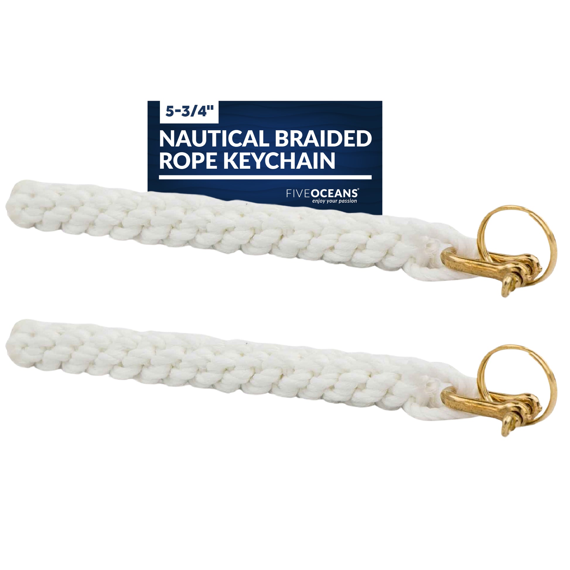 Rope Bell Pull for Hanging Nautical Ships Bell and Keychain, 2-Pack - FO3038-M2 - Five Oceans