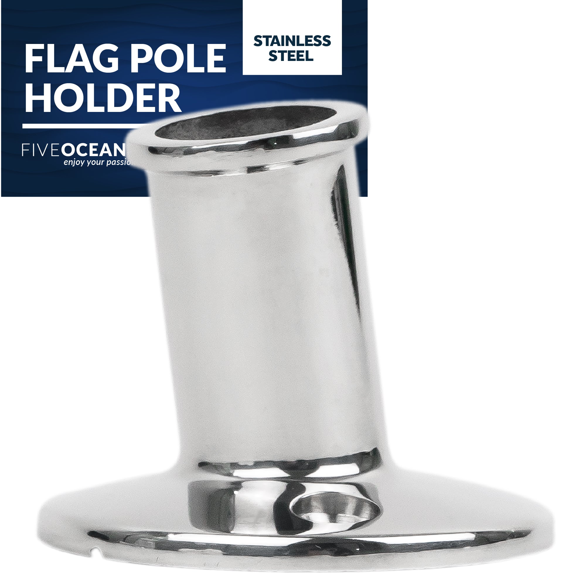 Flag Pole Socket, Stainless Steel - FO3108
