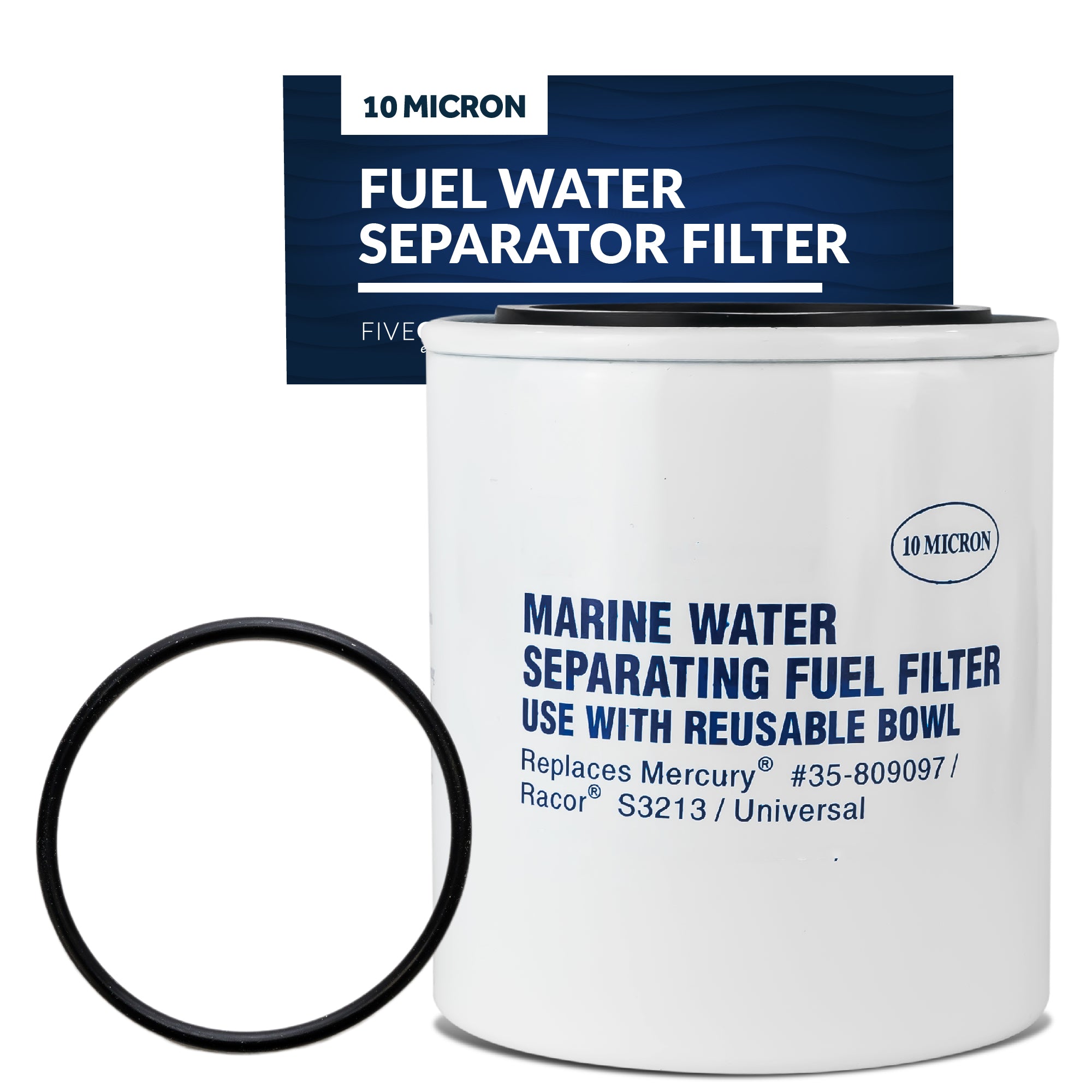 Fuel Water Separator Filter for Mercury 35-809097, Racor S3213 & Universal - FO3669