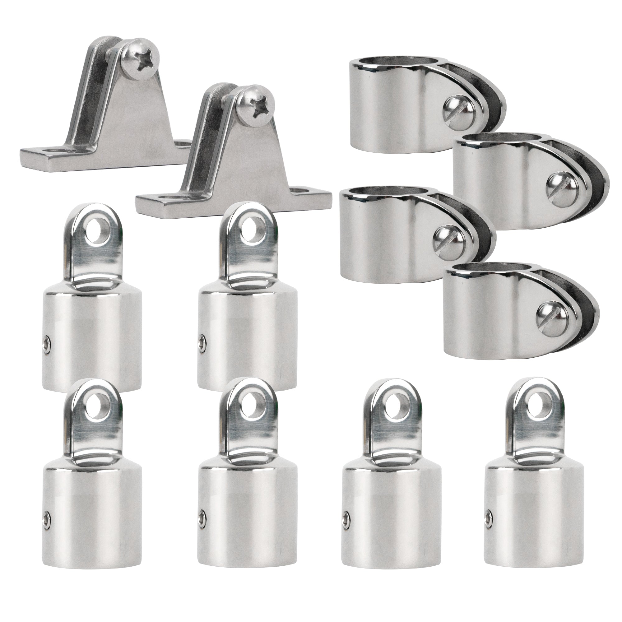3 Bow Marine Bimini Top Set 12 Piece, 7/8" Stainless Steel FO367-C3 - Five Oceans