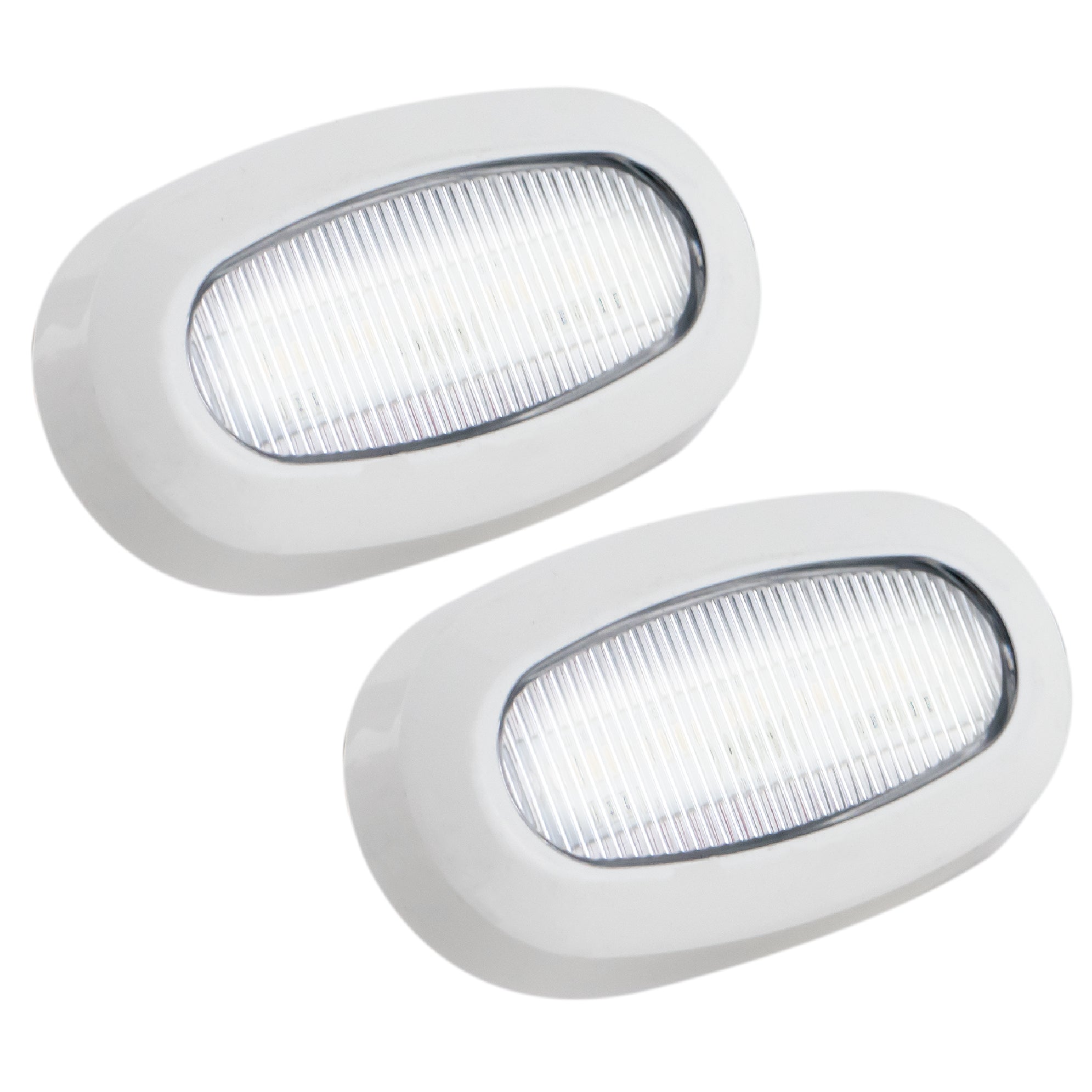 LED Courtesy Accent Light, White Oblong, Cool White, 2-Pack - FO3672-M2