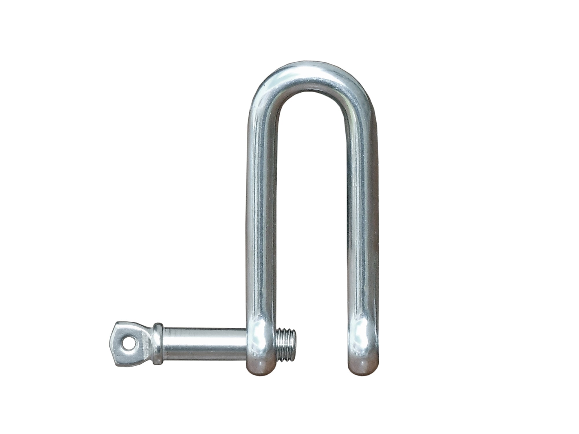 Screw Pin Long "D" Rigging Shackle 3/16", Stainless Steel - FO3679