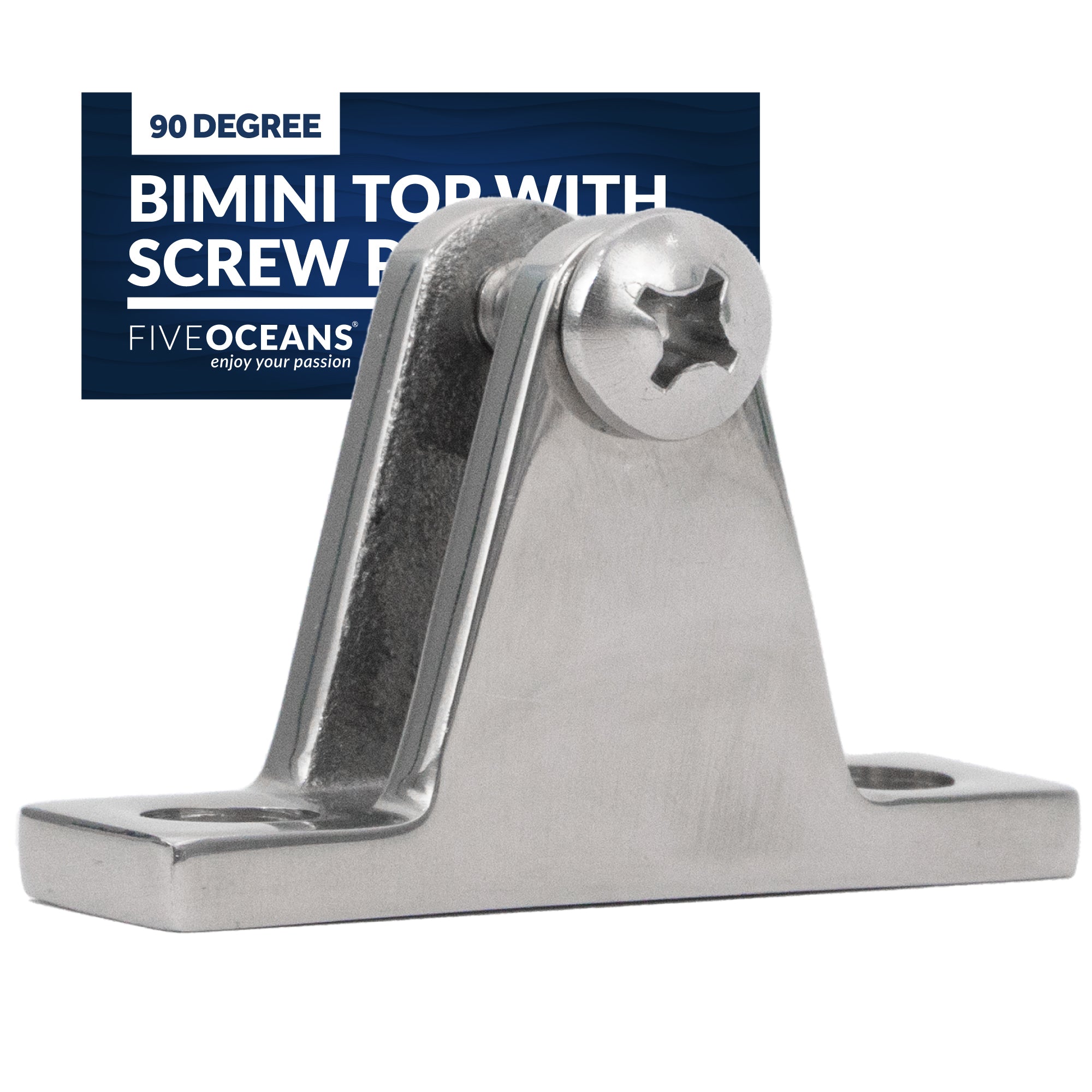 Bimini Top 90 Degree with Screw Pin, AISI316 Stailess Steel - FO367