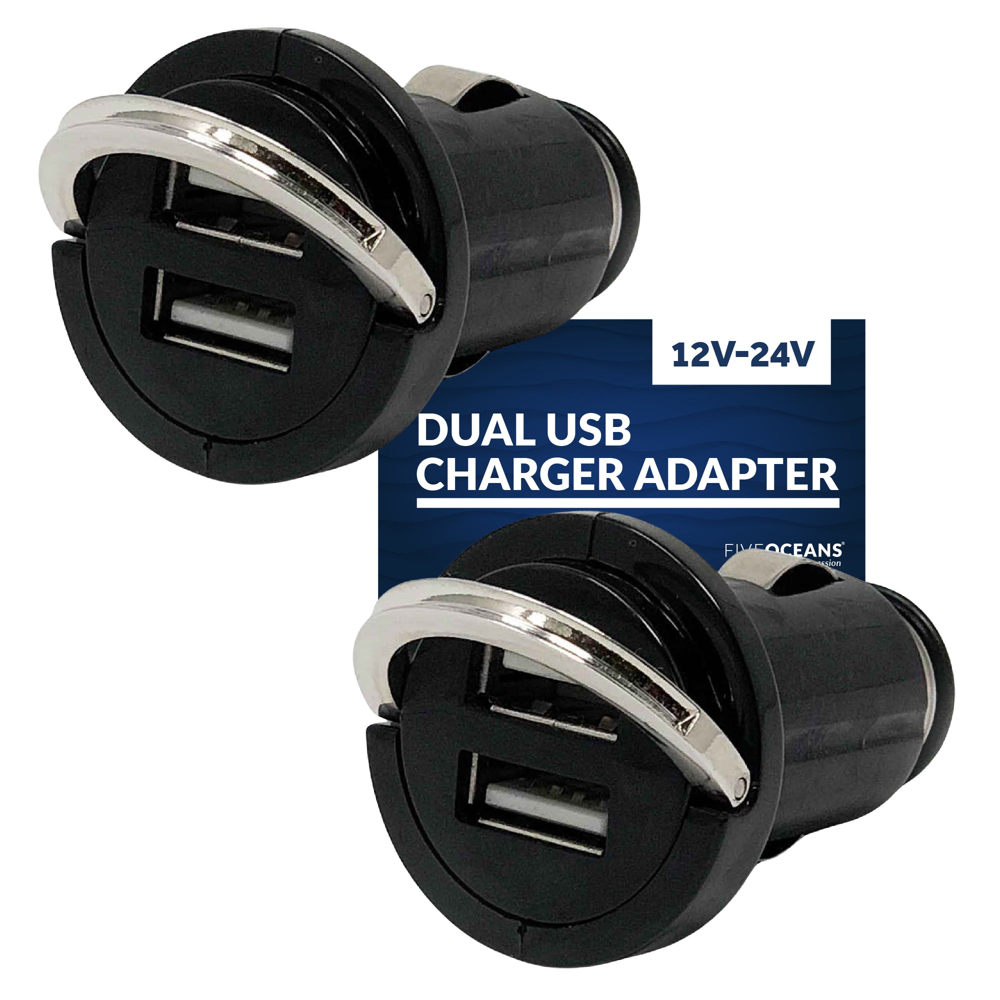 Dual USB Charger Adapter, 12V-24 V, 2-Pack - FO3735-M2