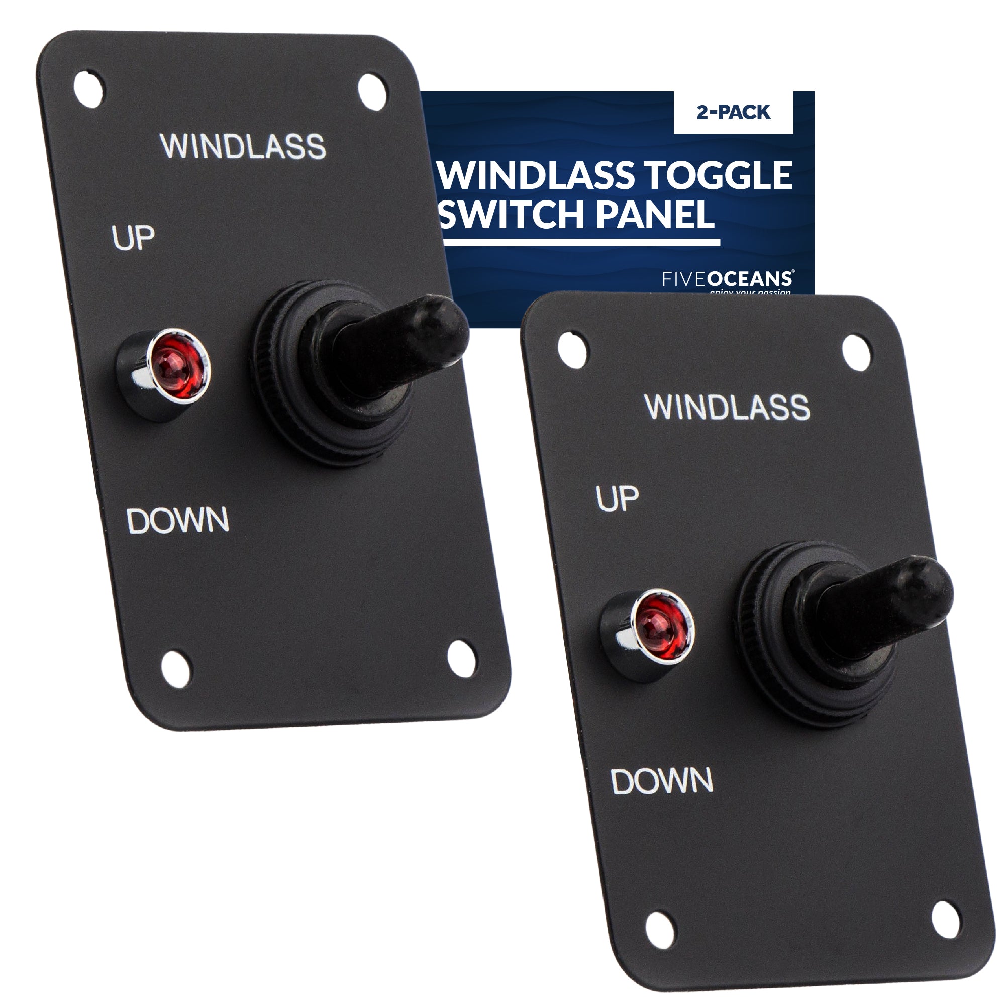 Boat Anchor Windlass Toggle Switch, 12V, 2-Pack- FO3740-M2 - Five Oceans