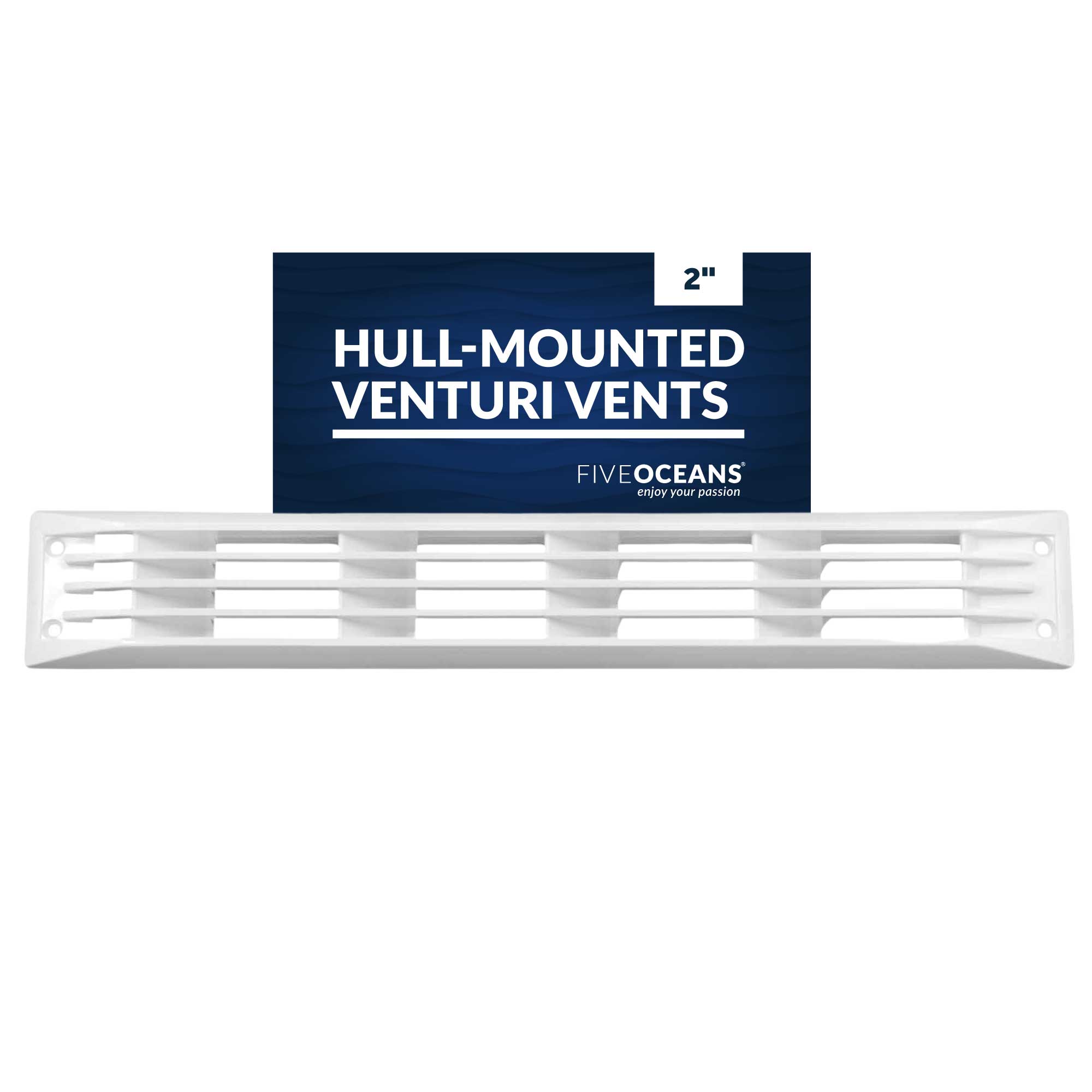 Hull-Mounted Venturi Vents, 2" x 15-3/8" White (1494F1) - FO3764