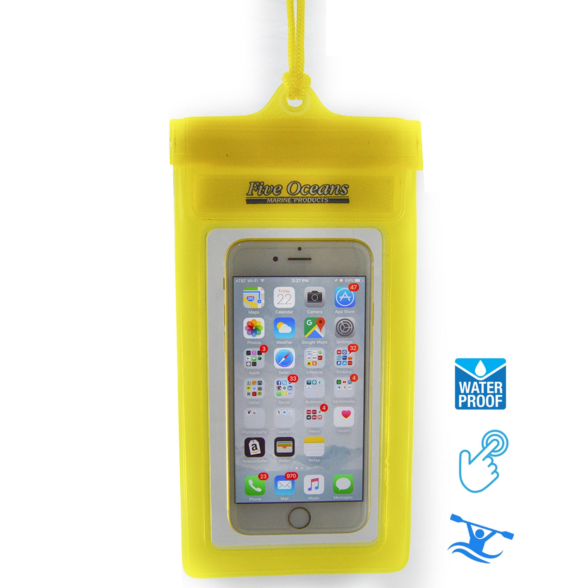 Waterproof Phone Case, Yellow - FO3827 - Five Oceans