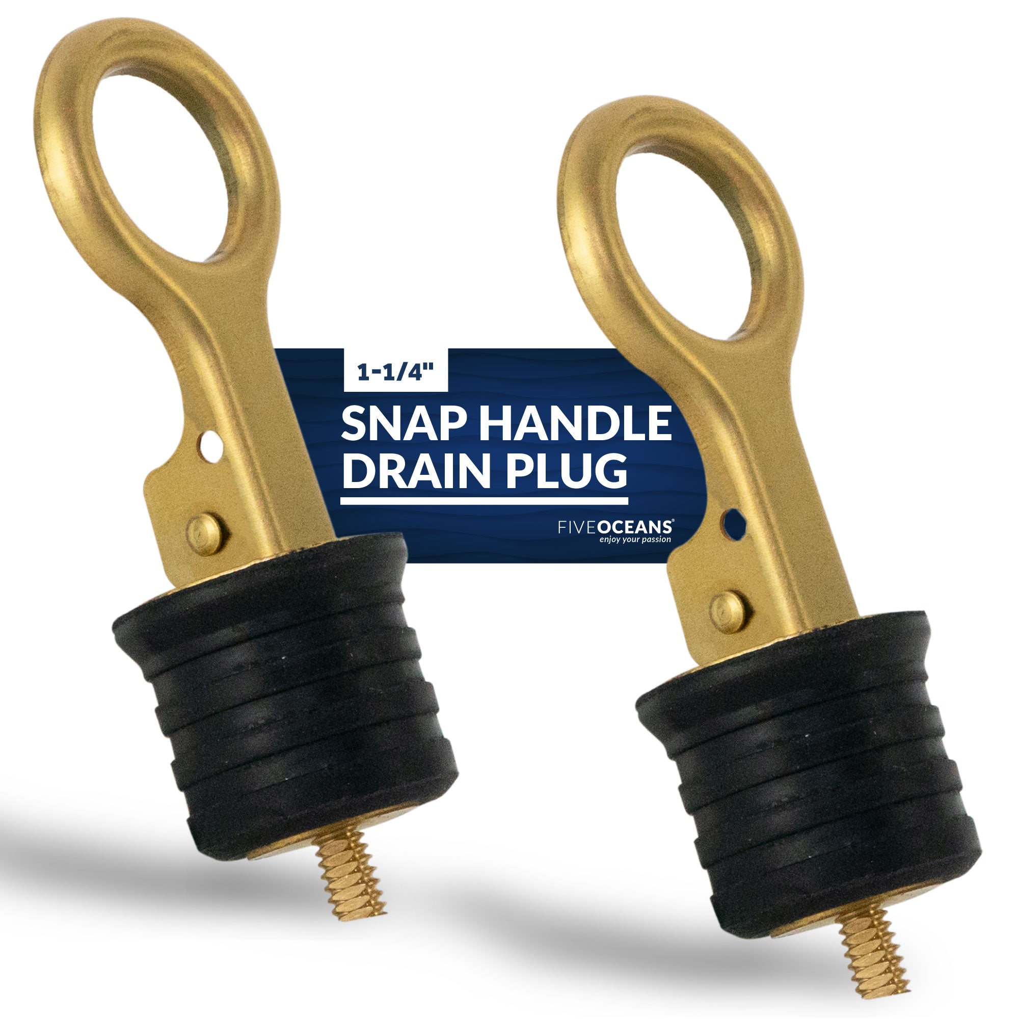 Snap-Handle Drain Plug, 1-1/4", 2-Pack - FO3834-M2