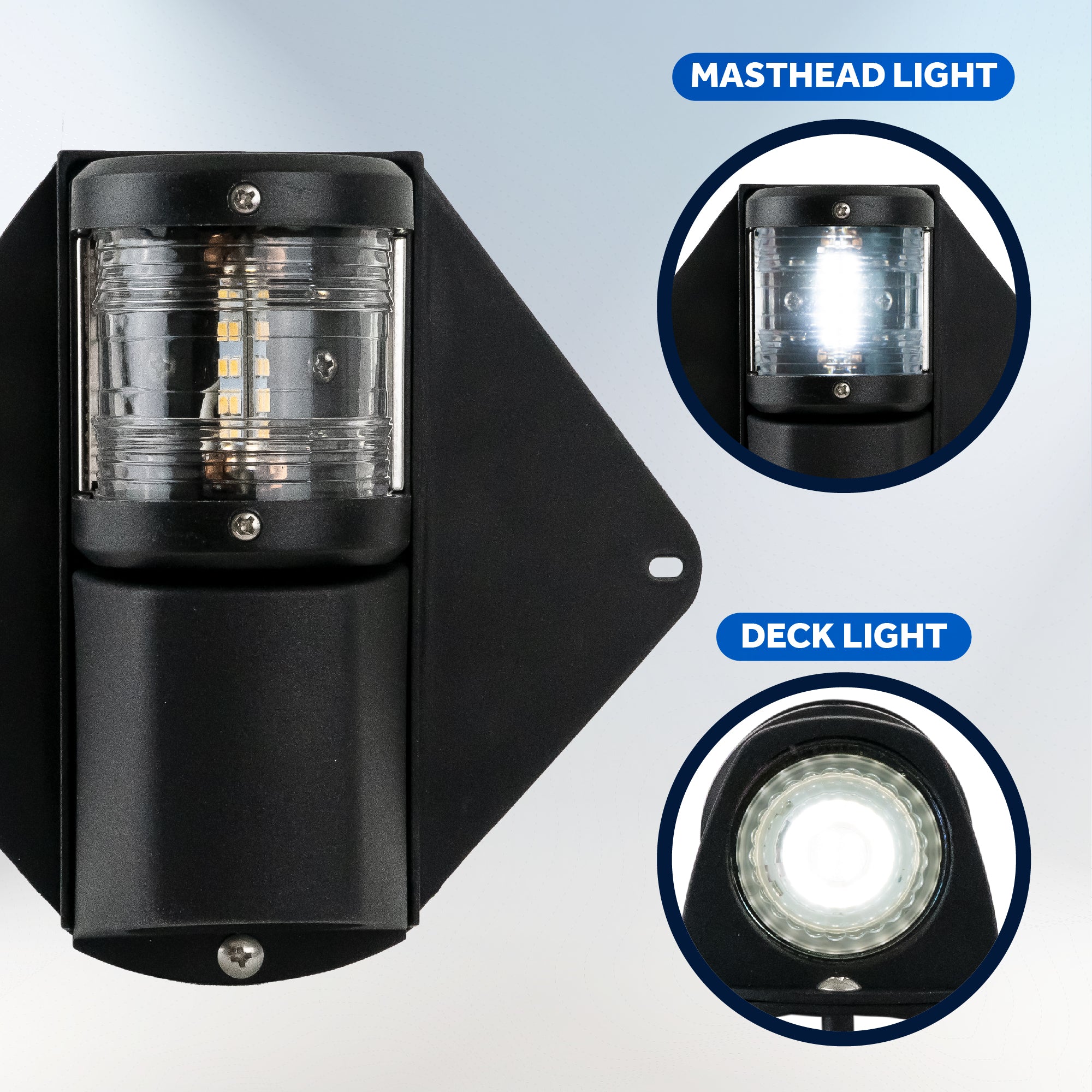 LED Combination Masthead Deck Light, 12V, Vertical Mount - FO3837