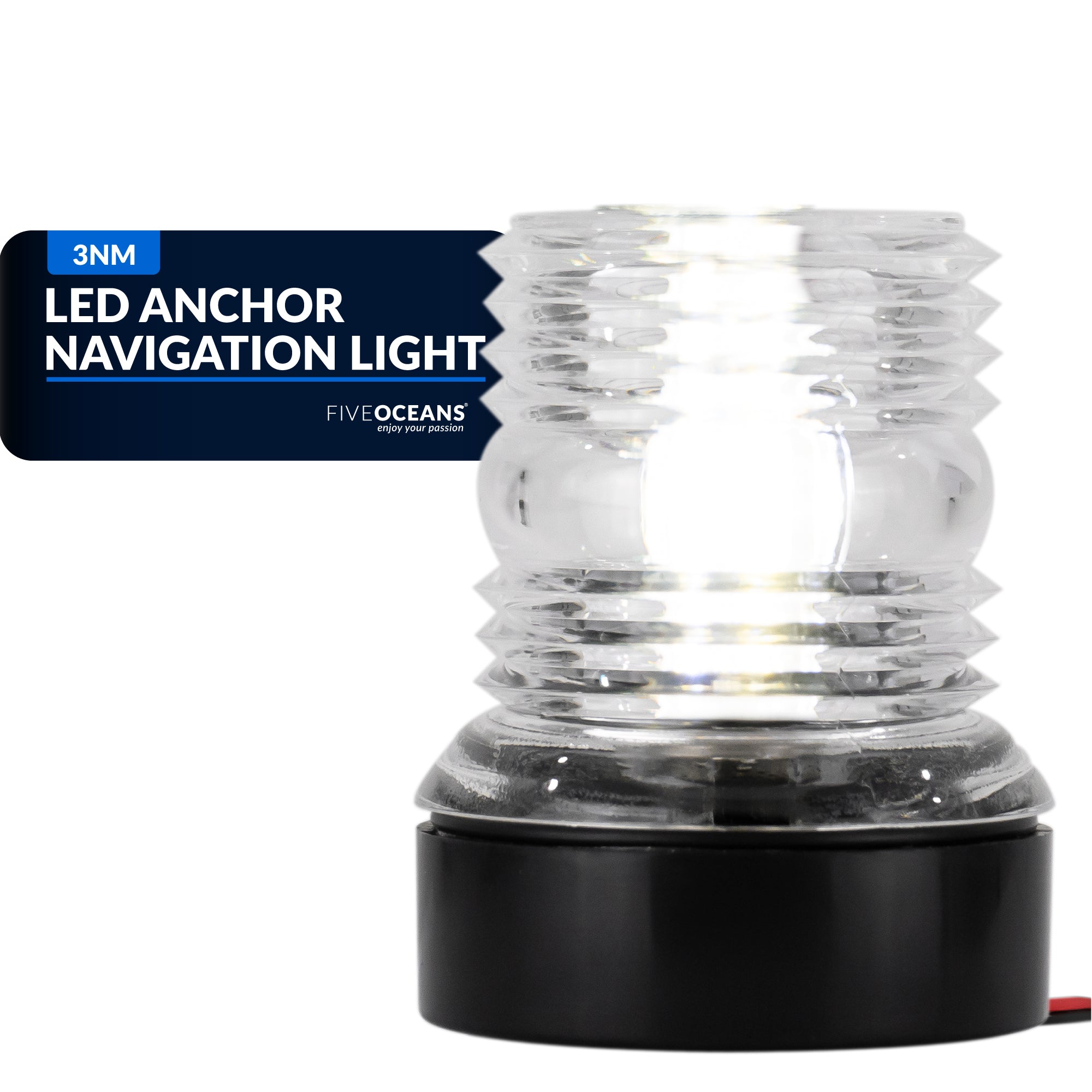 LED Anchor Navigation Light, 3NM, Fixed Mount - FO3838