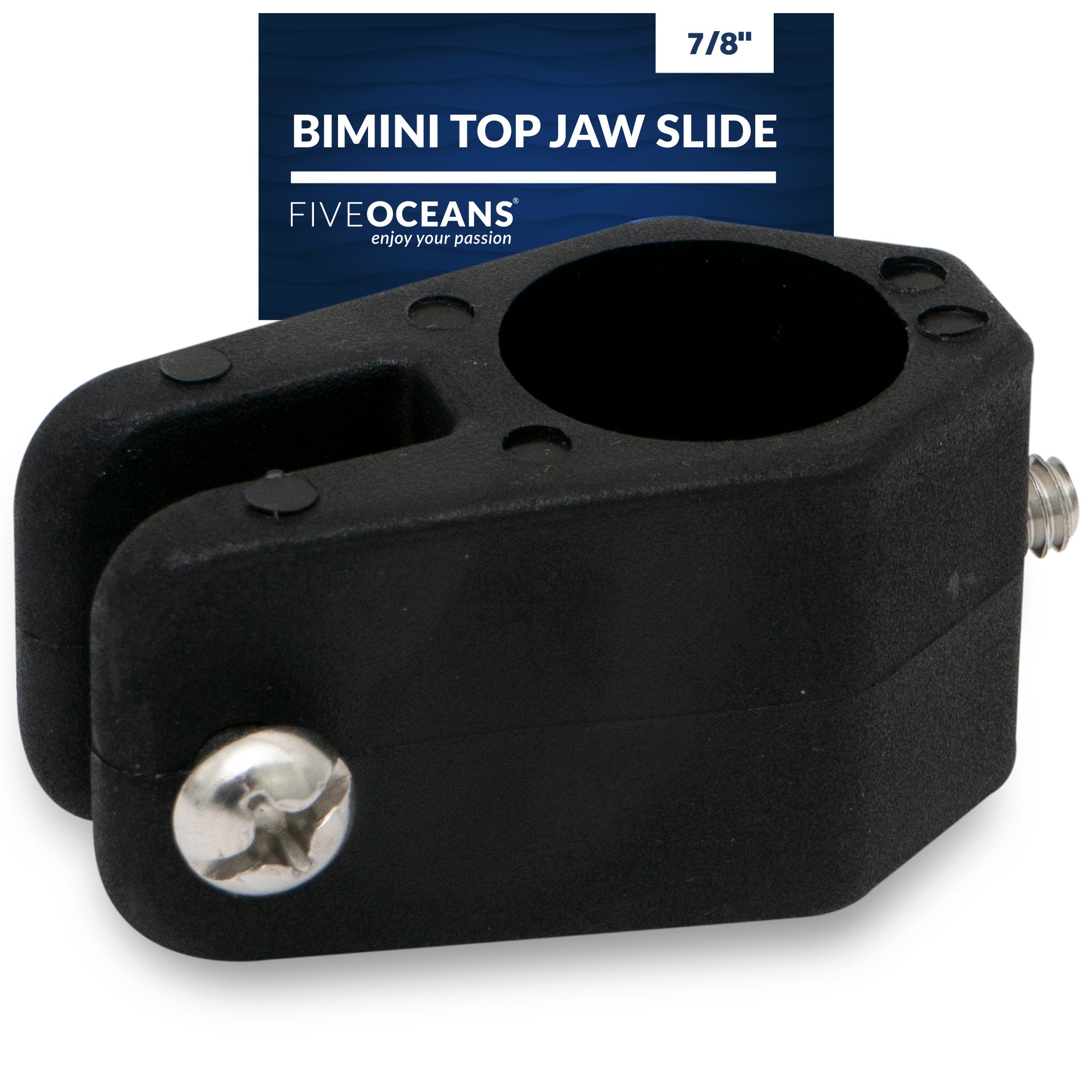 Bimini Top Jaw Slide, 7/8" Black Nylon - FO3846
