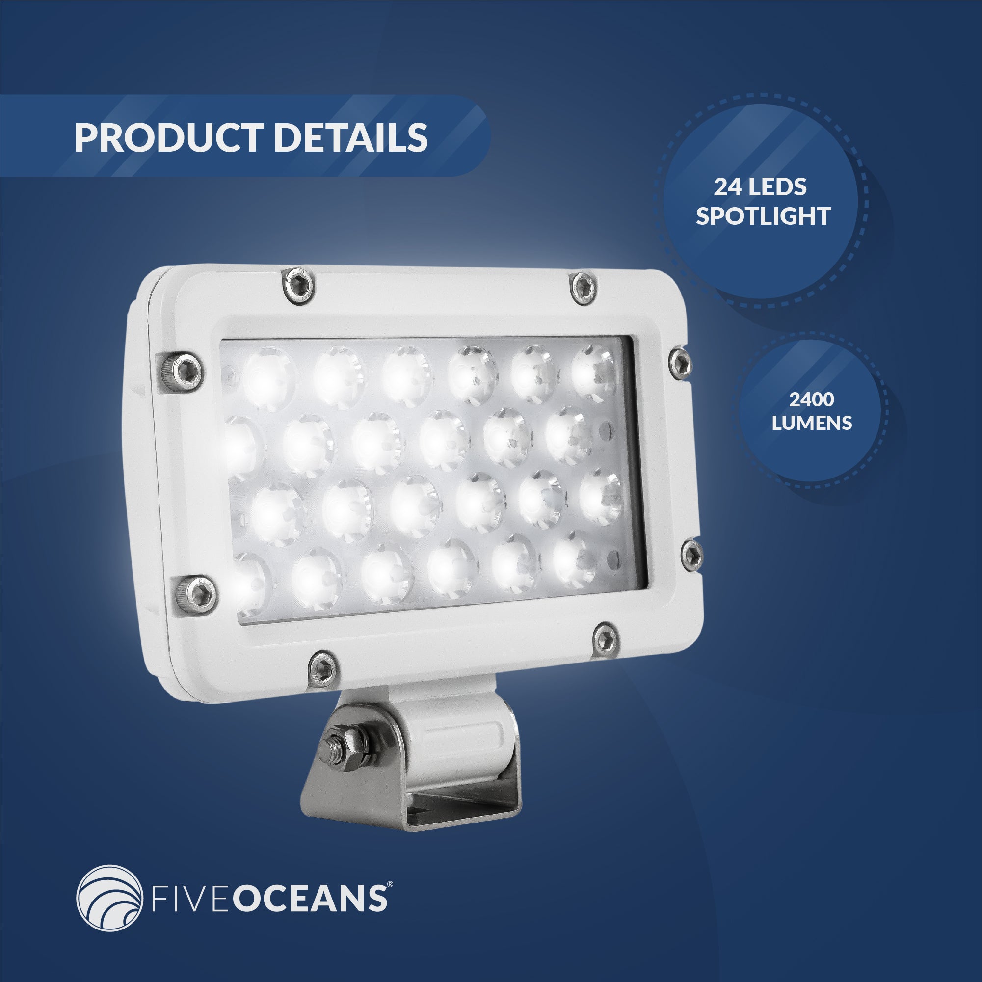 Spreader LED Flood Spotlight, 2400 Lumens, Cool White, 2-Pack - FO3912-M2