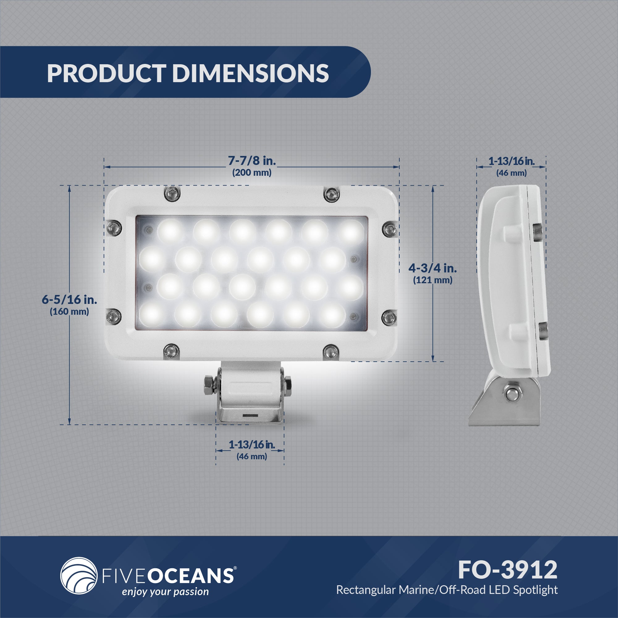 Spreader LED Flood Spotlight, 2400 Lumens, Cool White, 2-Pack - FO3912-M2