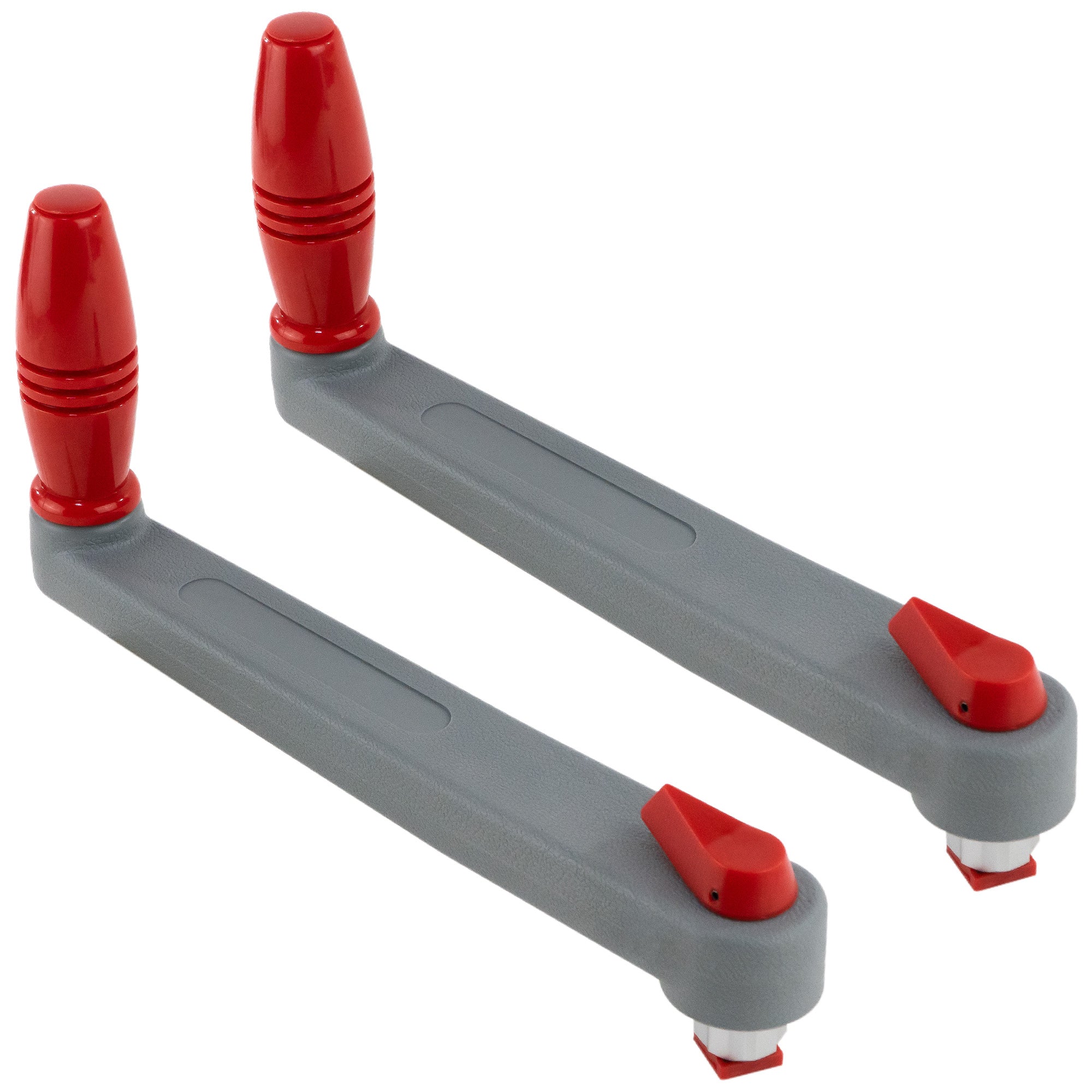 8" Universal Floating Lock-in Winch Handle, Grey/Red, 2-Pack - FO3923-M2