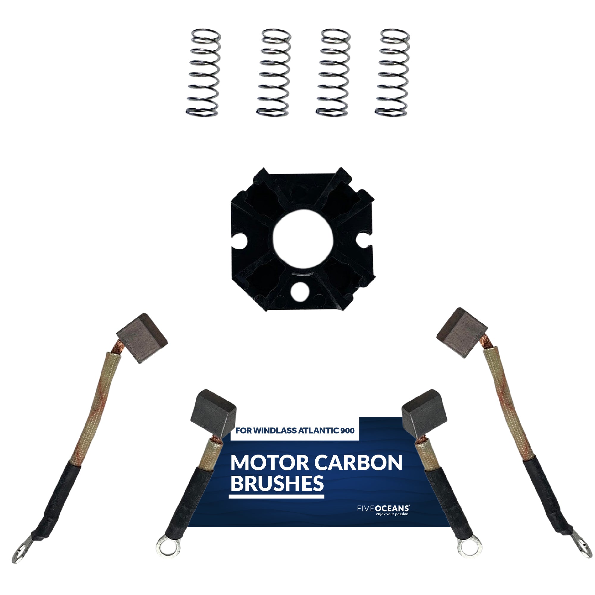 Motor Carbon Brushes & Support Assembly for Windlass Atlantic 900 - FO3952