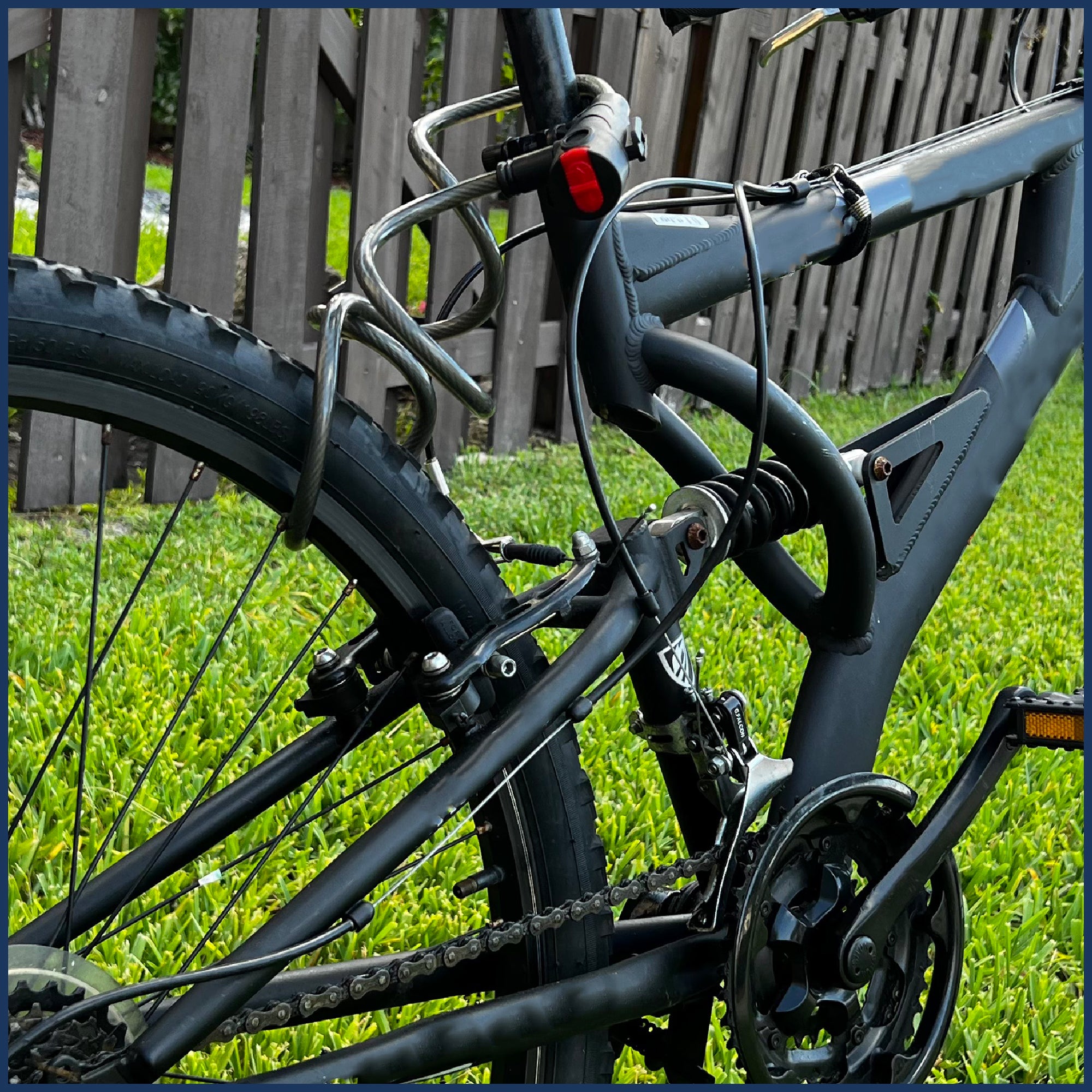 Bike Lock Cable, Keyed, with Mounting Bracket, 4' - FO3956 - Five Oceans