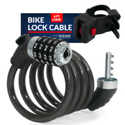 Bike Lock Cable, Combination Anti Theft, 4' - FO3957 - Five Oceans