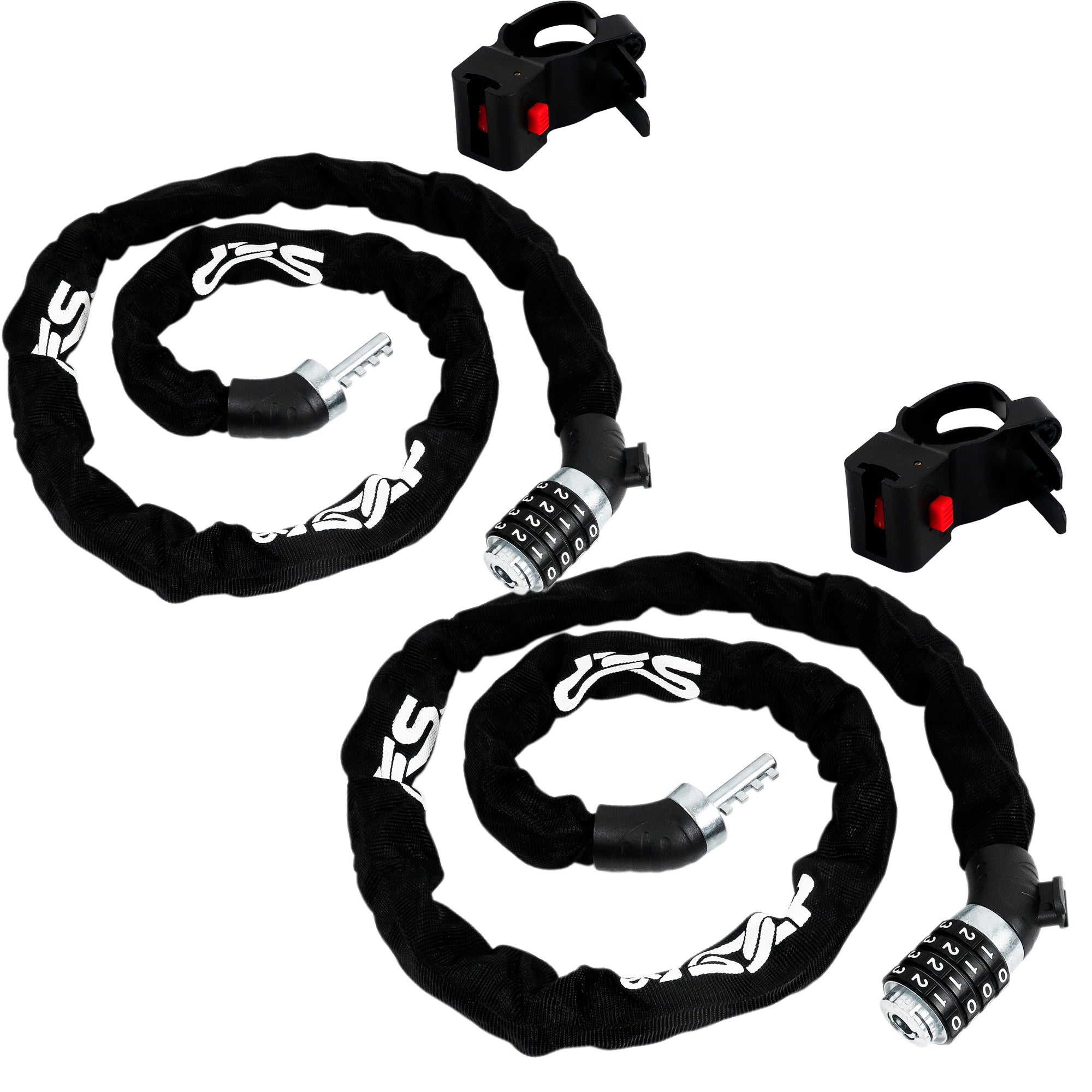 Bike Chain Lock, Combination Anti Theft, 4', 2-Pack - FO3958-M2