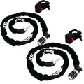 Bike Chain Lock, Combination Anti Theft, 4', 2-Pack - FO3958-M2 - Five Oceans
