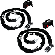 Bike Chain Lock, Combination Anti Theft, 4', 2-Pack - FO3958-M2 - Five Oceans