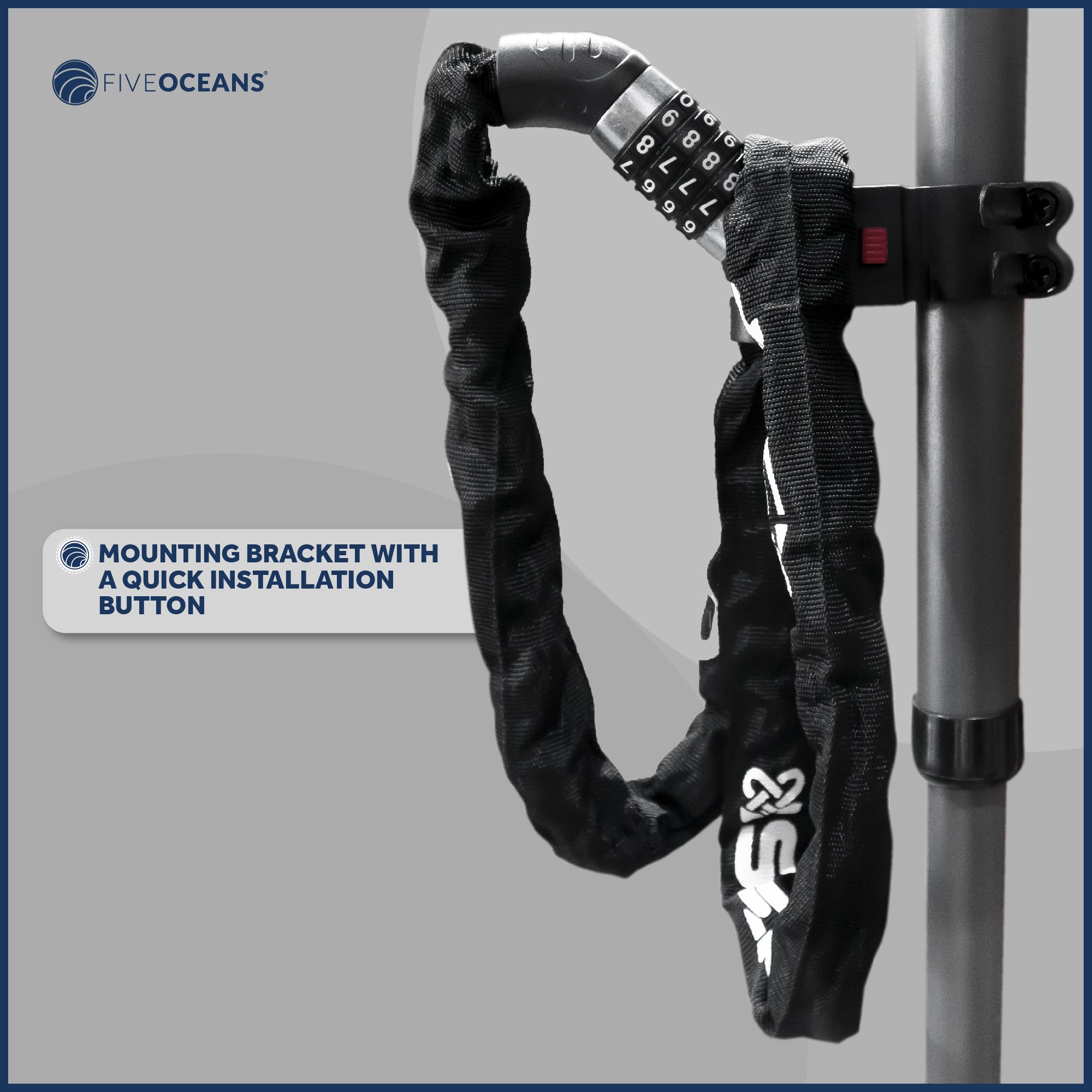 Bike Chain Lock, Combination Anti Theft, 4', 2-Pack - FO3958-M2