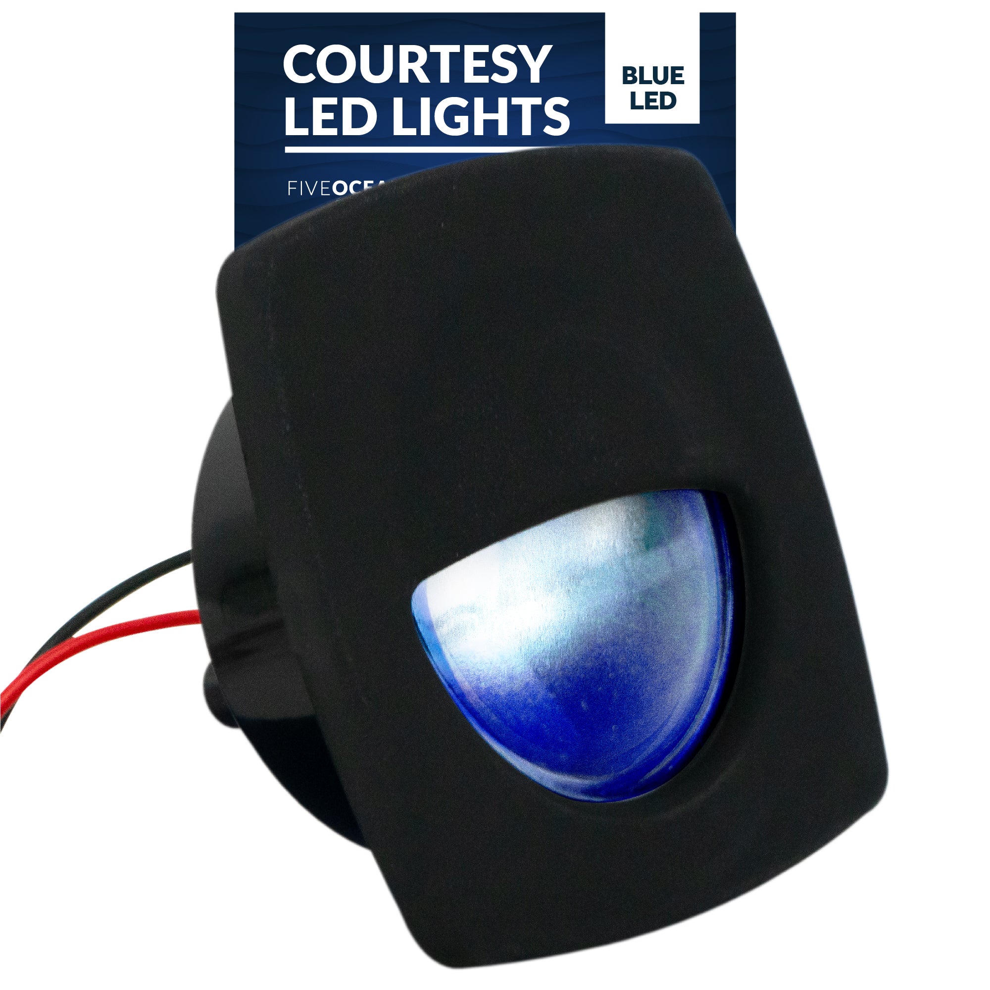 LED Courtesy Companion Way Light, Square, Blue light - FO4002