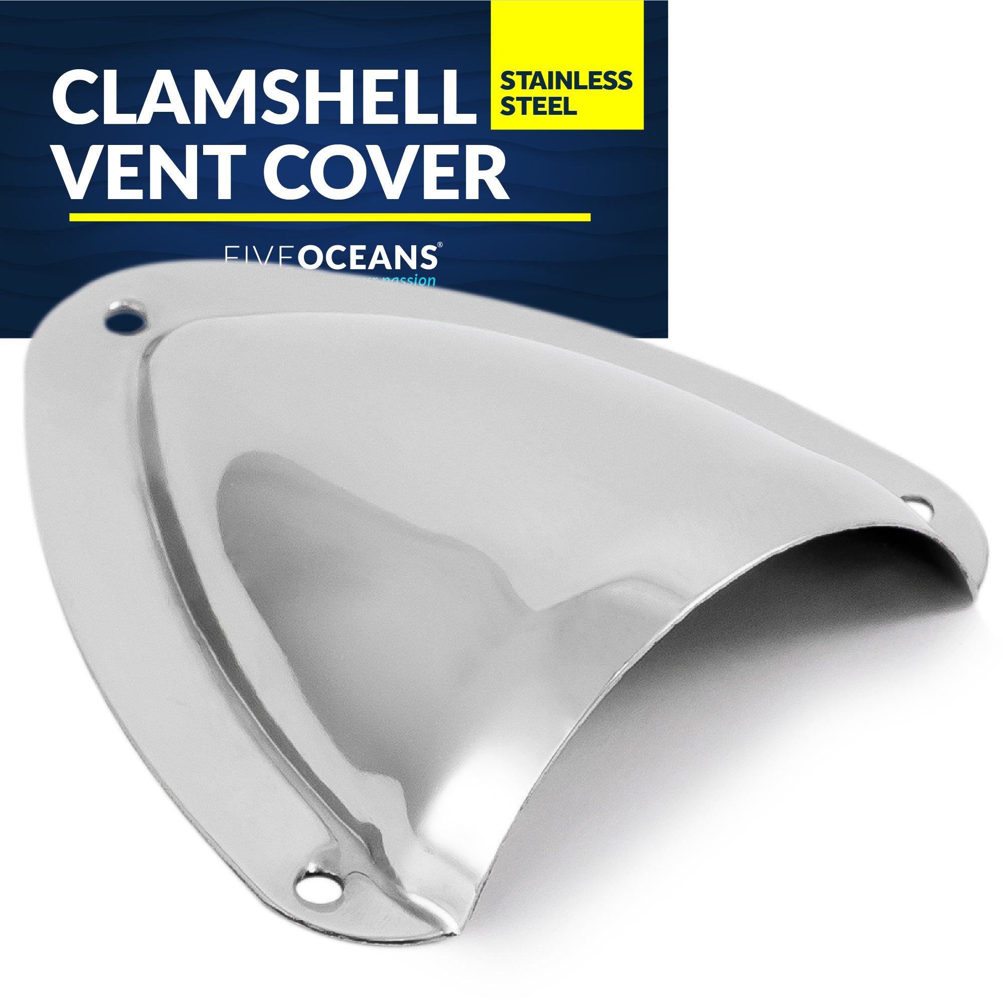 Clamshell Vent Cover, Opening 1" H x 2-1/2" W, Base 3-11/16" L x 3-7/16" W - FO4010
