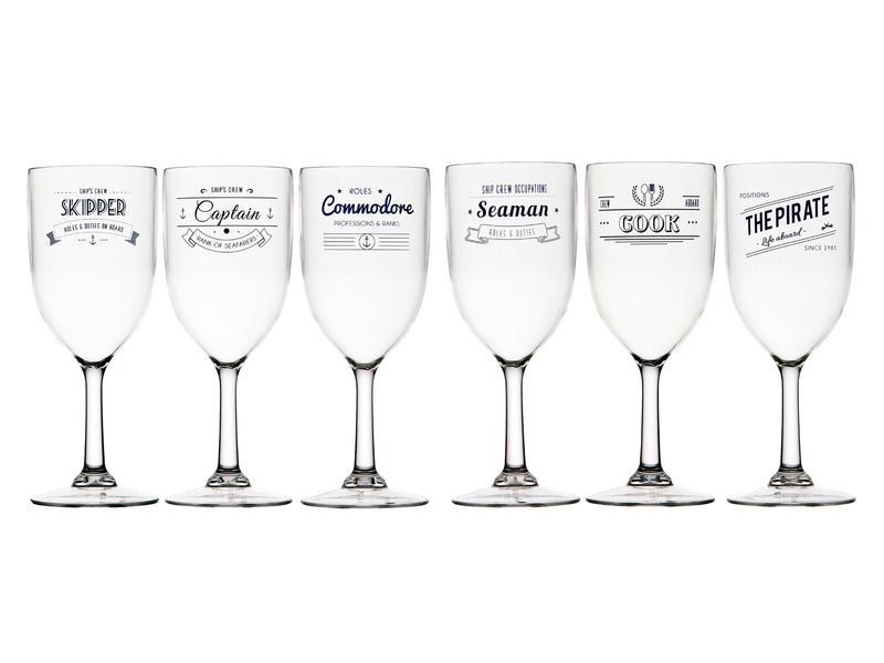 Unbreakable Wine Glass Crew Set - FO4075 - Five Oceans