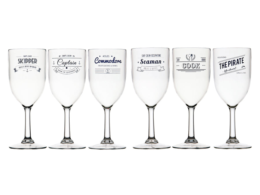 Unbreakable Wine Glass Crew Set - FO4075 - Five Oceans
