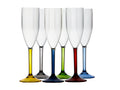 Party Champagne Glass Colors Base (Set of 6) - FO4080 - Five Oceans