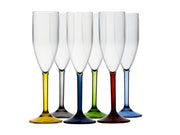 Party Champagne Glass Colors Base (Set of 6) - FO4080 - Five Oceans