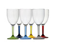 Party Water/Wine Glass Colors Base (Set of 6) - FO4081 - Five Oceans