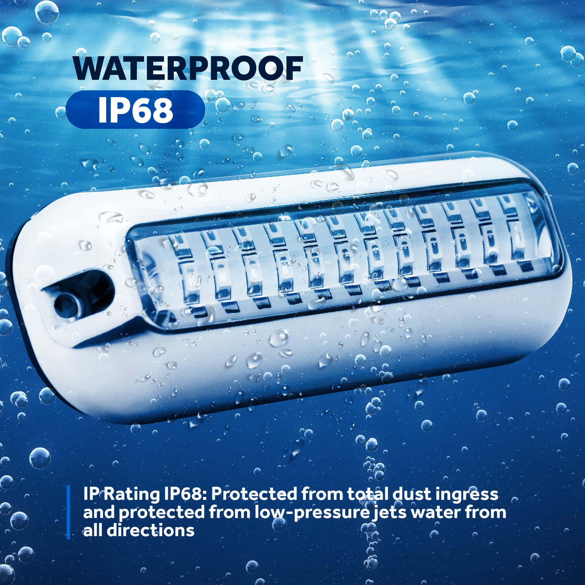 Underwater Transom Light, Stainless Steel, Blue LED, 2-pack - FO4136-M2