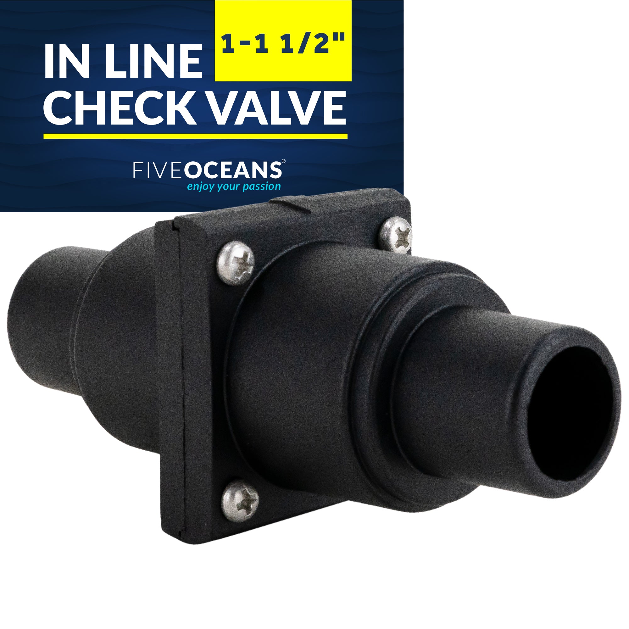 1-1 1/2" Check Valve, In-Line One-Way Stepped Connection - FO4142