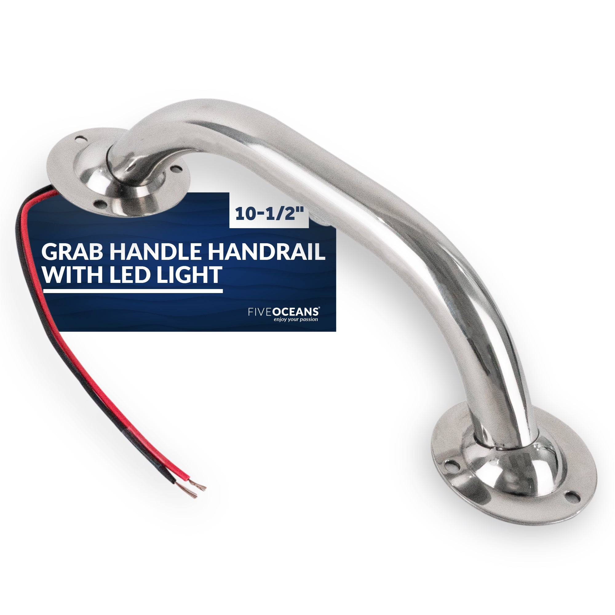 Grab Handle Handrail with LED Light, 10-1/2" - FO4199