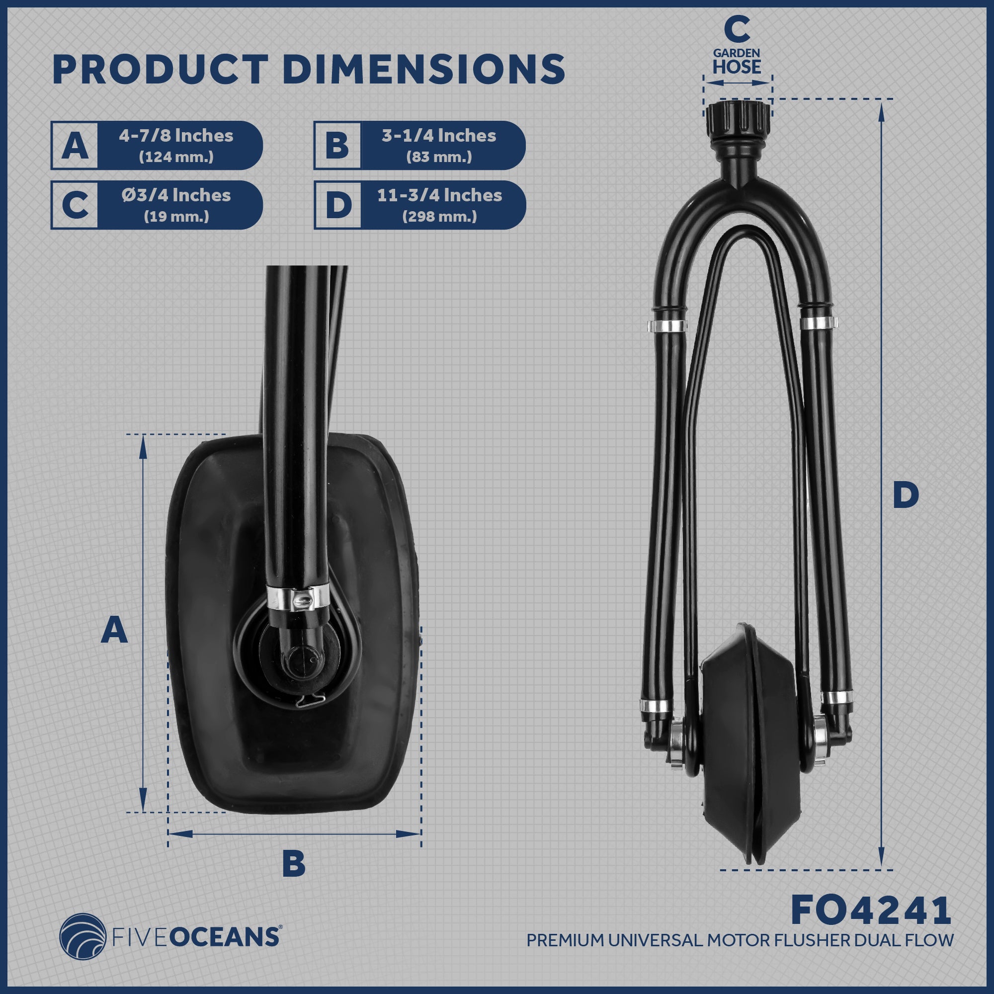 Outboard Motor Muffs, Black PVC - FO4241
