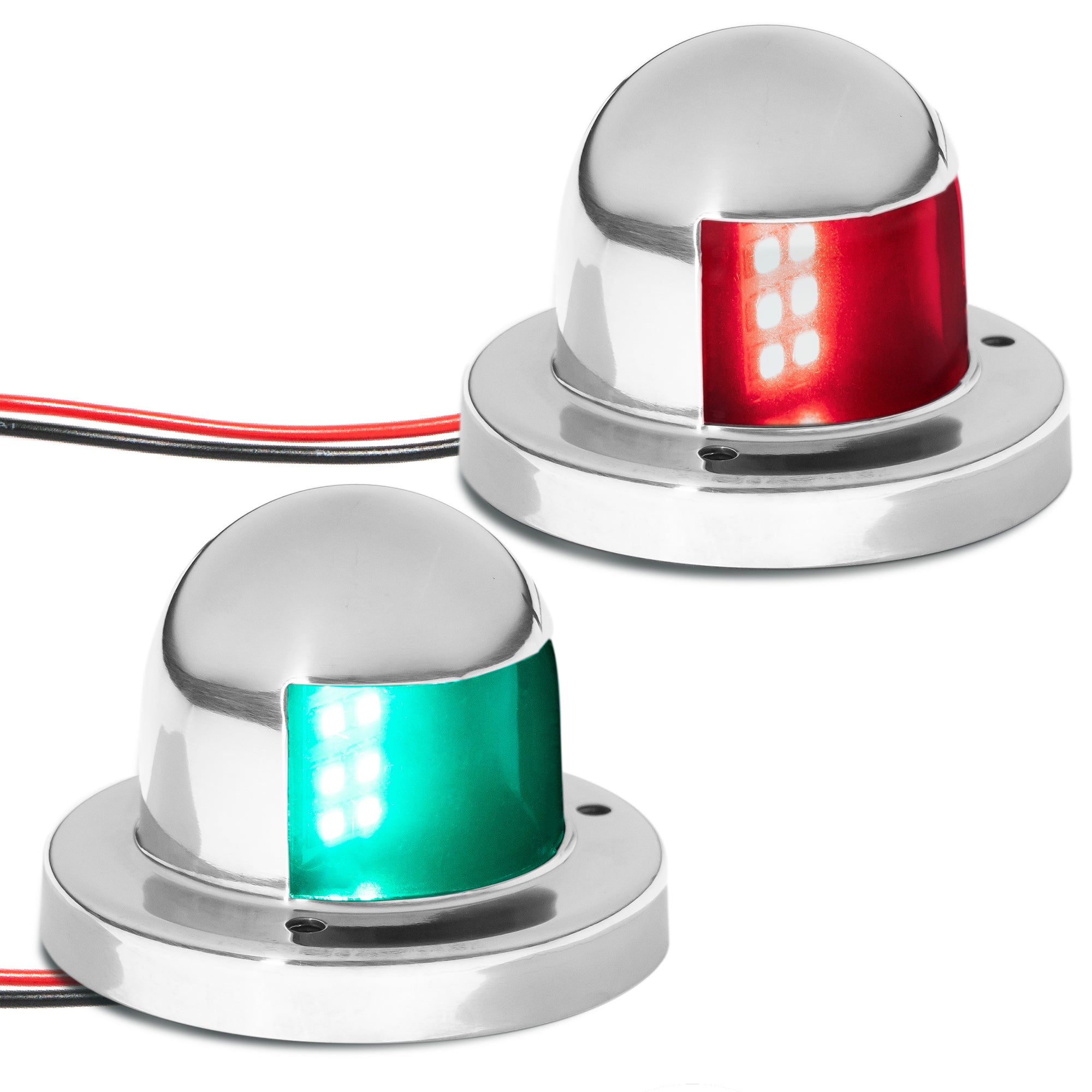 LED Bow Light set, Red and Green, Horizontal - FO4431-C1