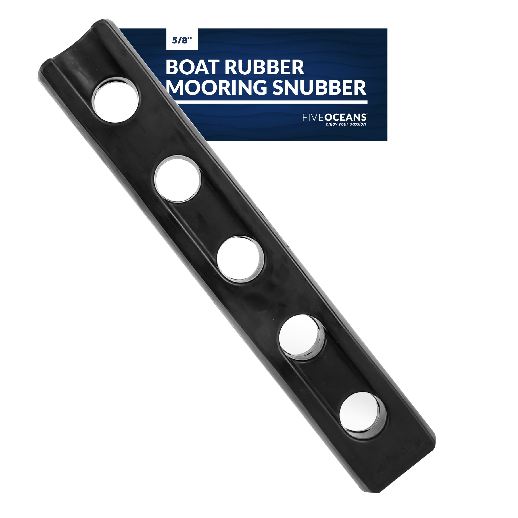 Boat Rubber Mooring Snubber, Compatible with 5/8 inches - 13/16 inches Dock Lines, Made of EPDM Rubber, UV-Resistant, Up to 65 Feet Boats FO4435