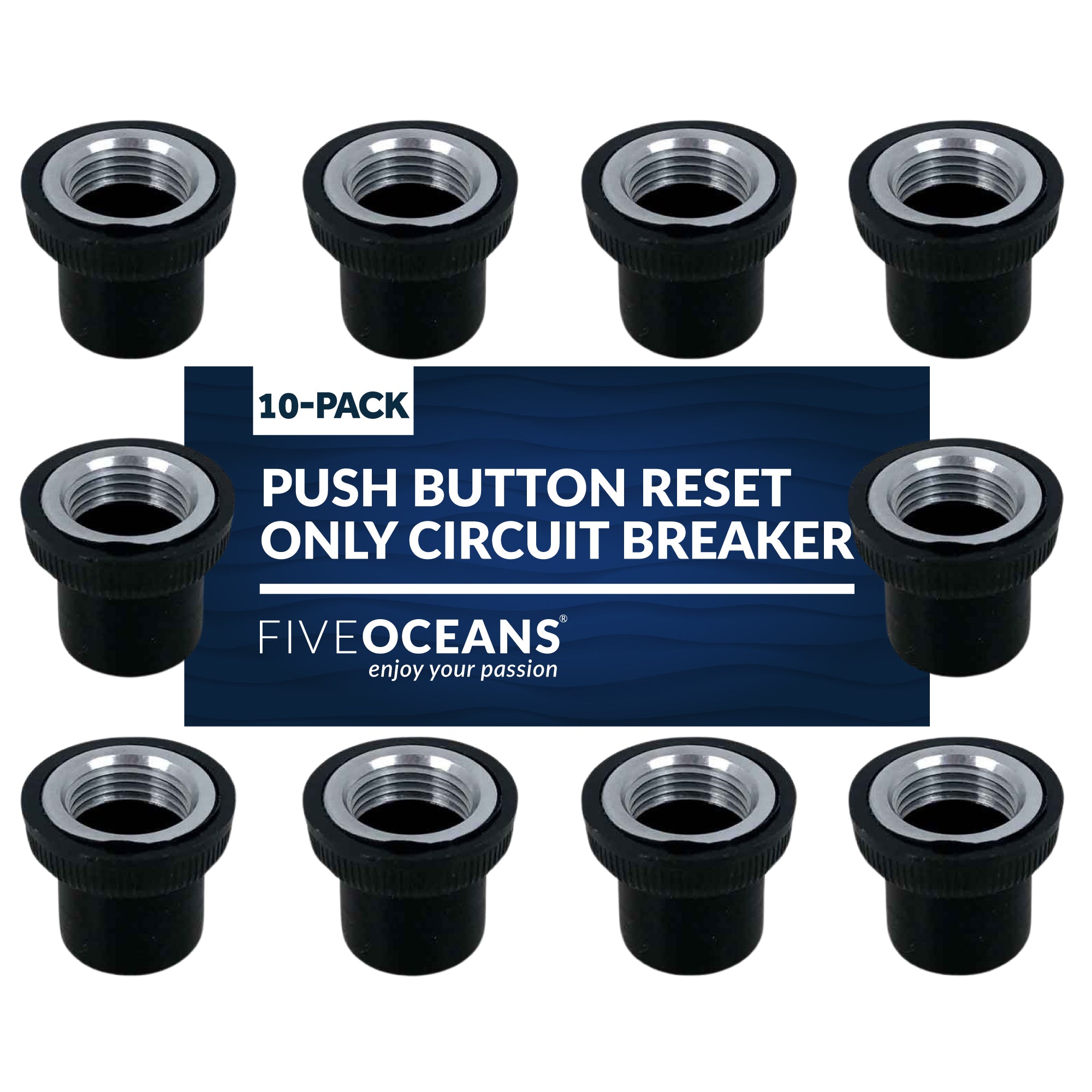 Push Button Reset Only Circuit Breaker, 10-pack - FO4436-M10