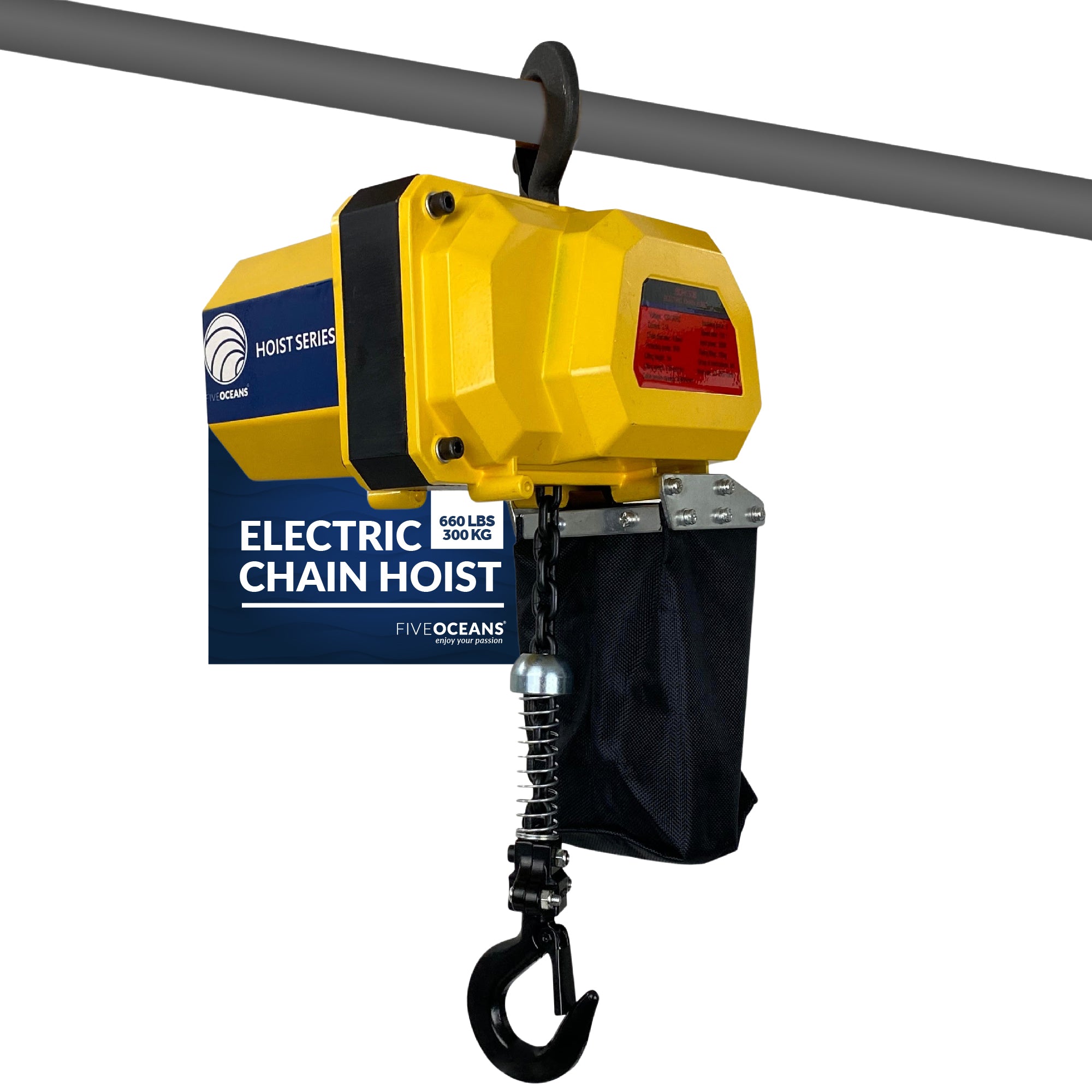 Electric Chain Hoist 660LBS / 300KG, 20 FT Remote Control, 120 V / 60 HZ - FO4441
