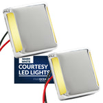 LED Courtesy Companion Way Light, Square, Warm White, 2-Pack - FO4457-M2 - Five Oceans