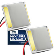 LED Courtesy Companion Way Light, Square, Warm White, 2-Pack - FO4457-M2 - Five Oceans
