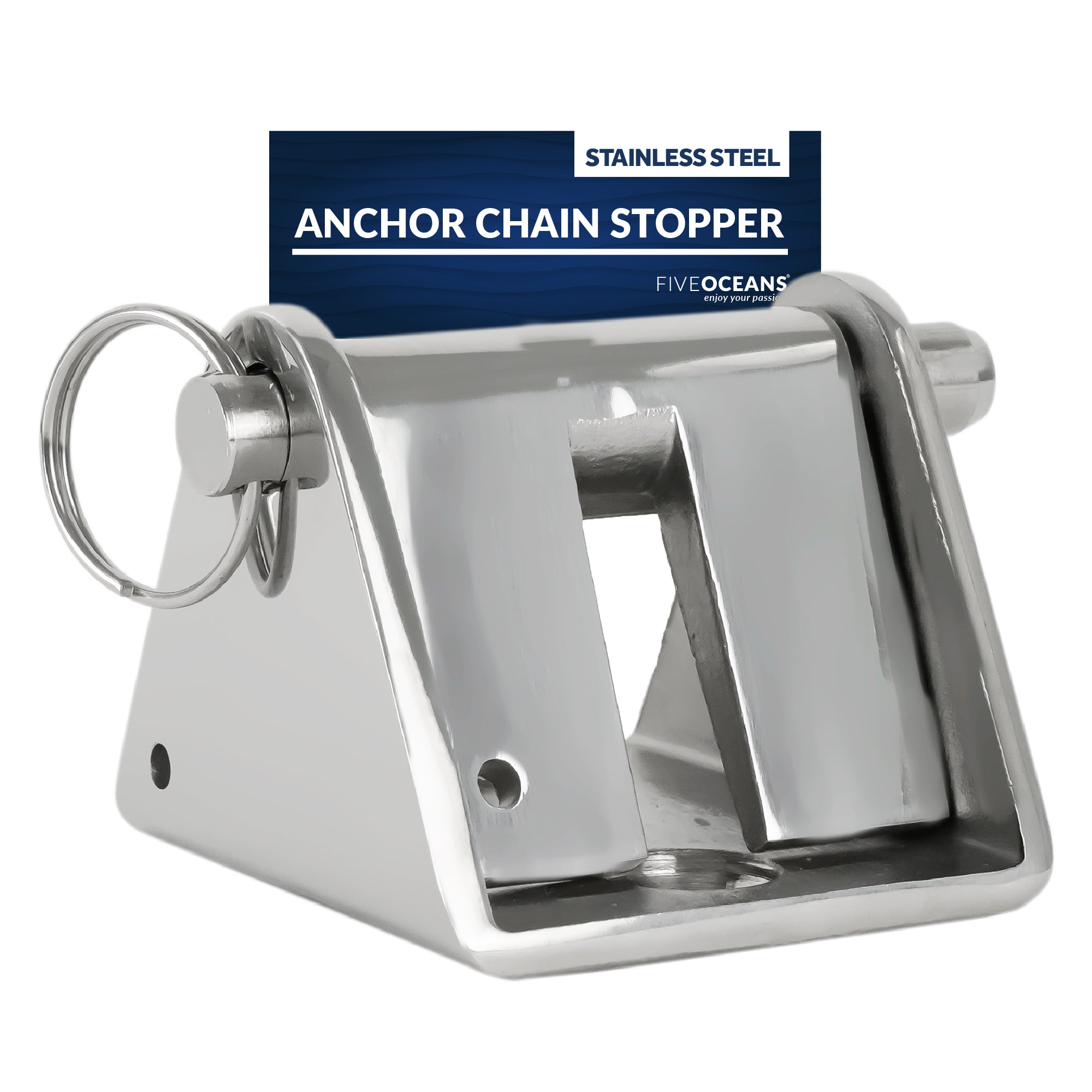 Anchor Chain Stopper for 5/16" to 3/8" Chain, Stainless Steel - FO4506 - Five Oceans