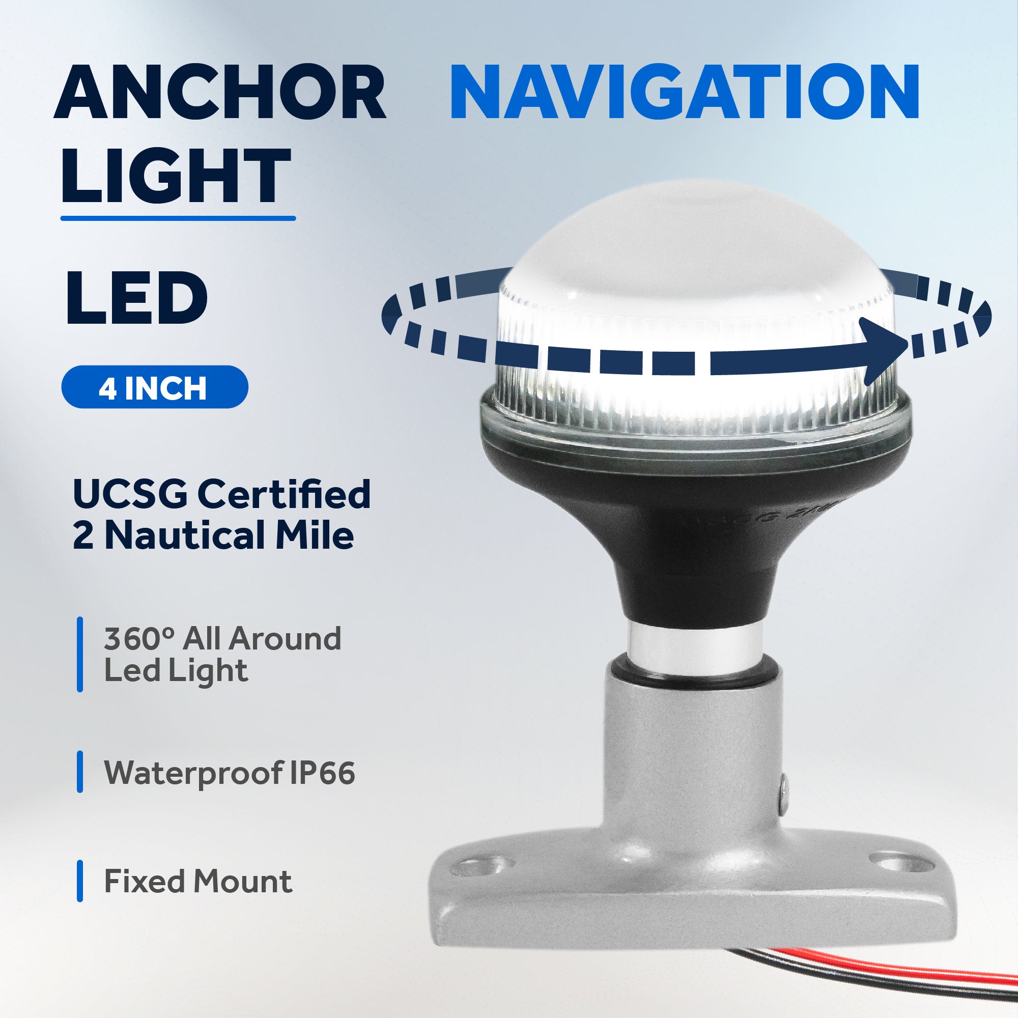 LED Anchor Light and Boat Navigation Lights Set - FO4512-C1