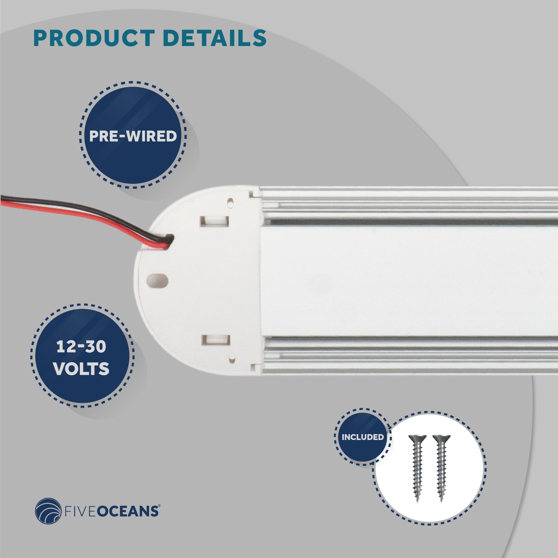 LED Interior Light Bar, 10-30V - FO4594 - Five Oceans