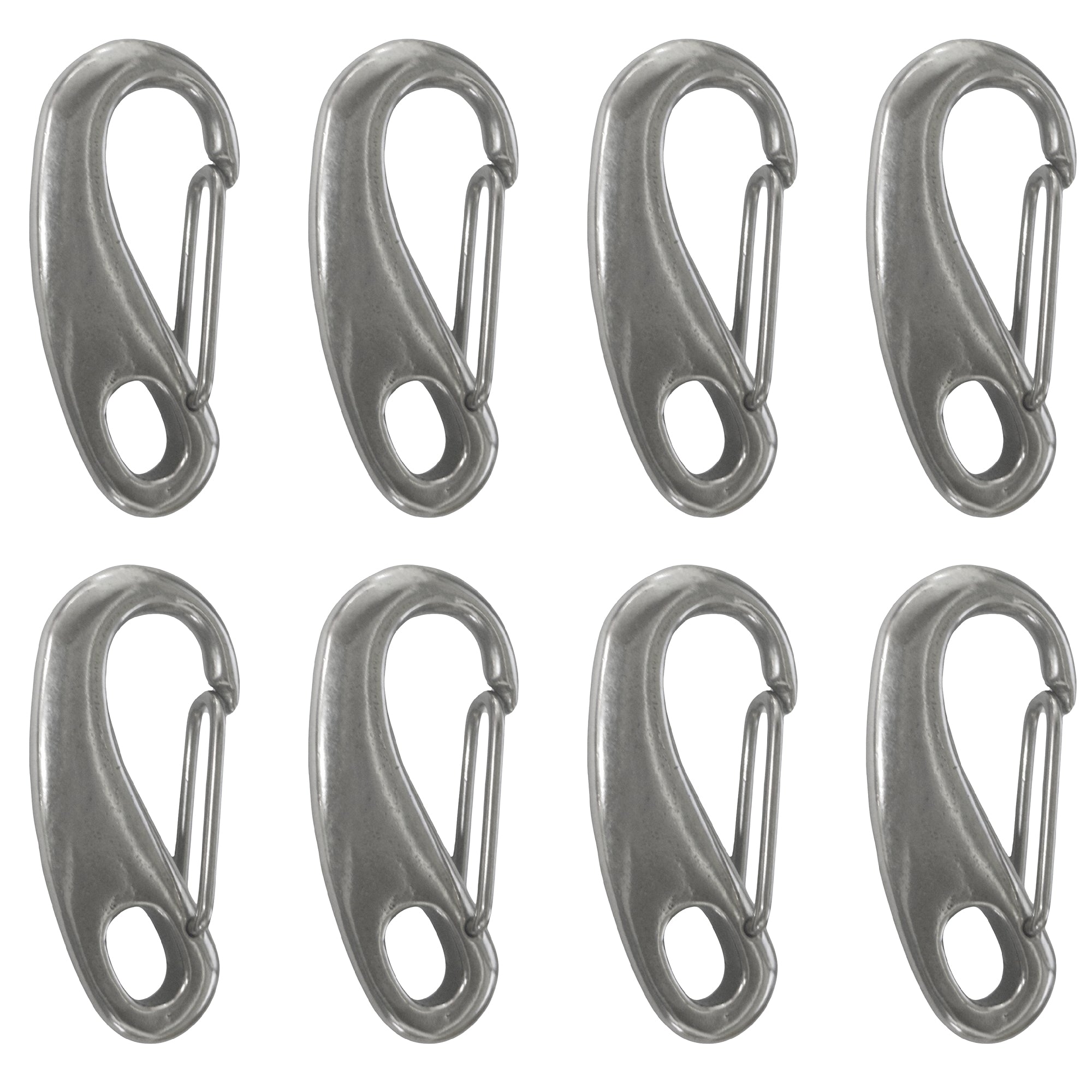 Spring Gate Snap Hook, 2" Stainless Steel 8-Pack - FO461-M8 - Five Oceans