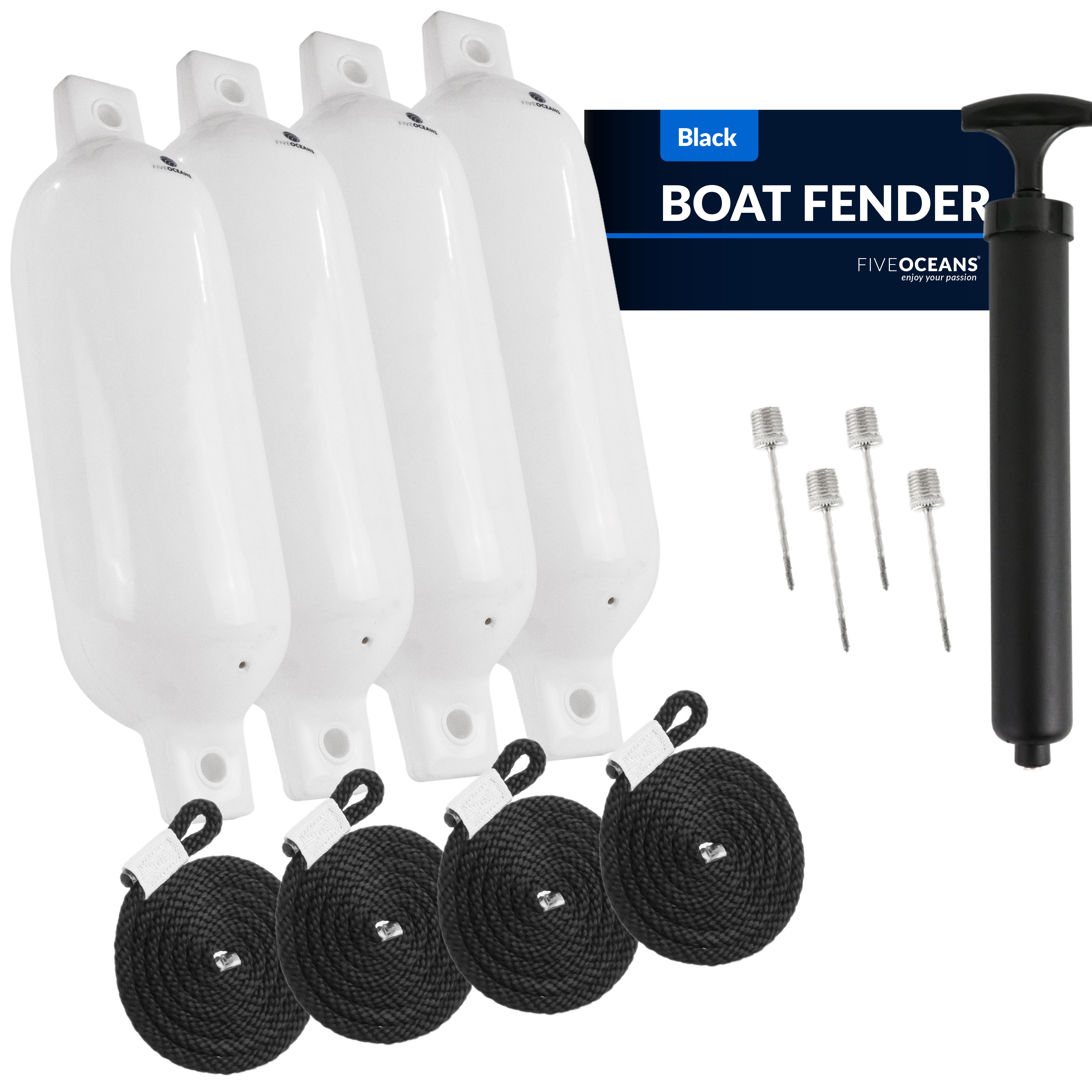 white boat fenders bumpers for docking 4 pack