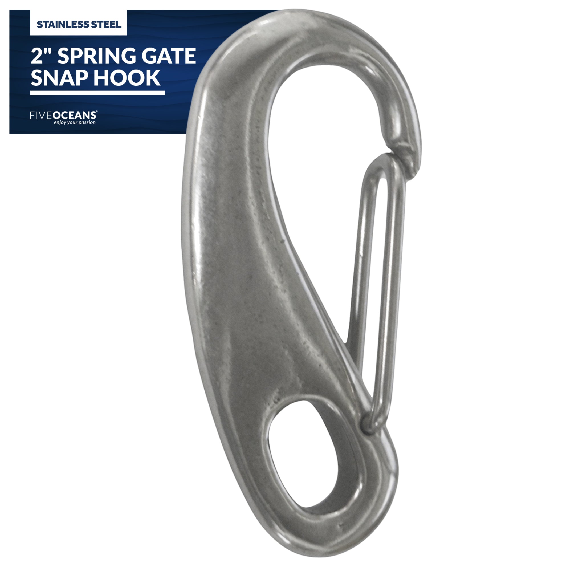 Spring Gate Snap Hook, 2" Stainless Steel - FO461
